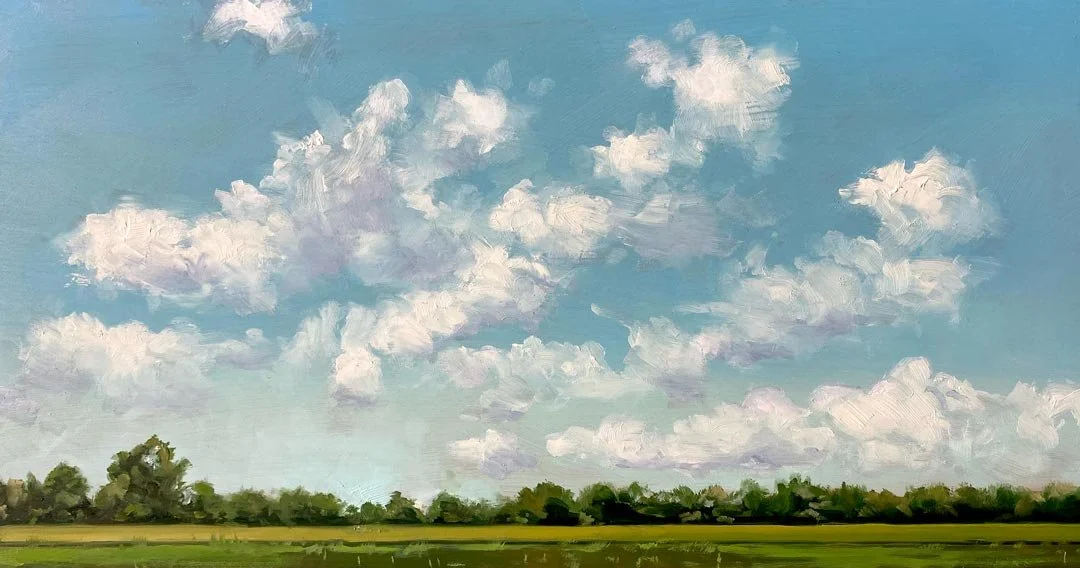 Cumulus Array – 10 x 12. Oil/Panel. AV