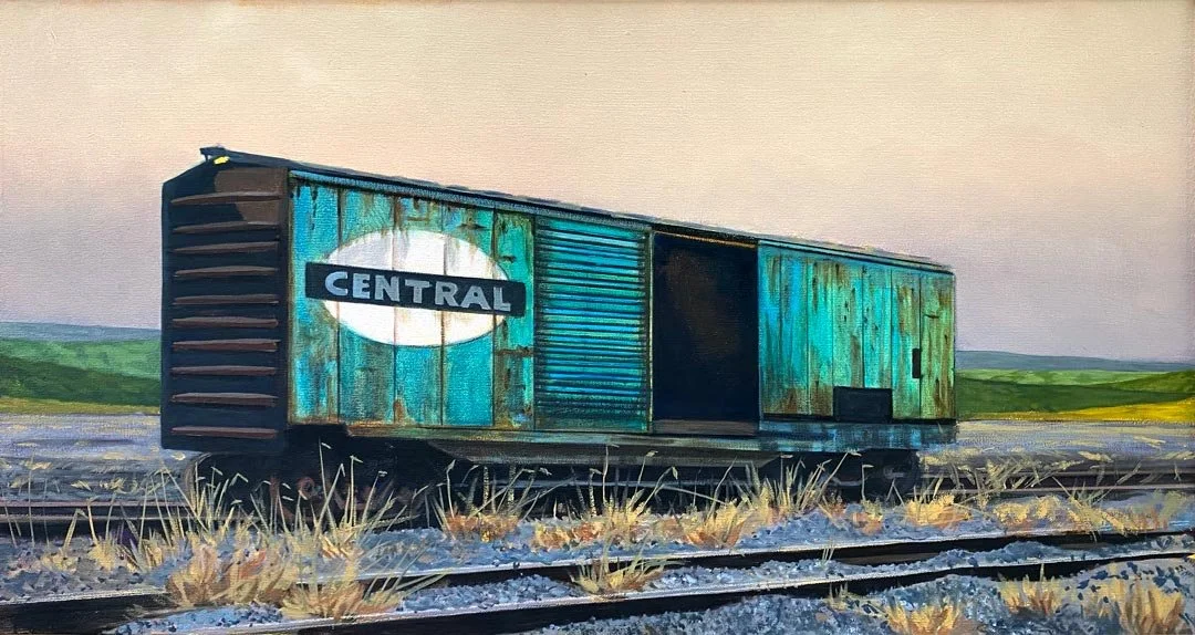 Boxcar – 20 x 30. Oil/Panel. NA