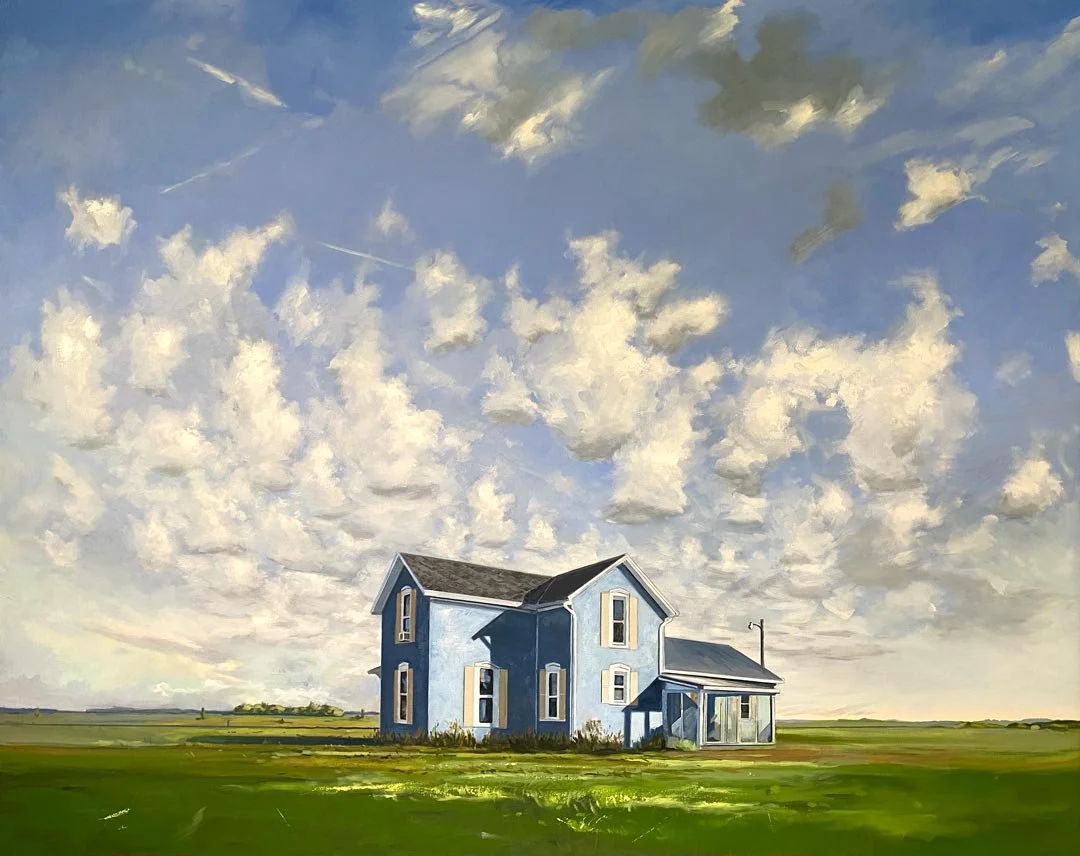 Blue House #1  – 50x50. Oil/Canvas. NA