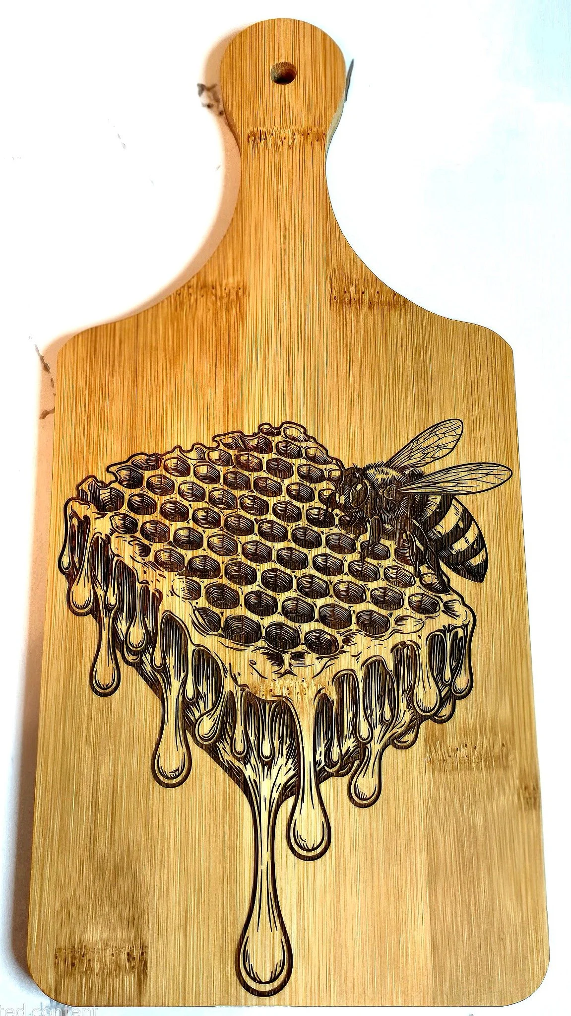 Custom Engraved Bamboo Cutting Board - 11x5 Inch - With handle