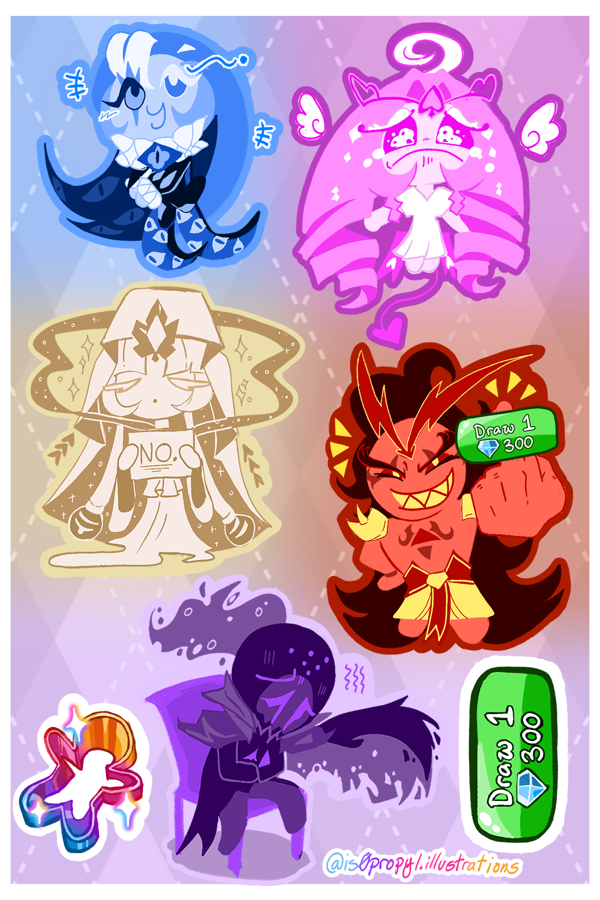 "Doodle Beasts" Sticker Sheet