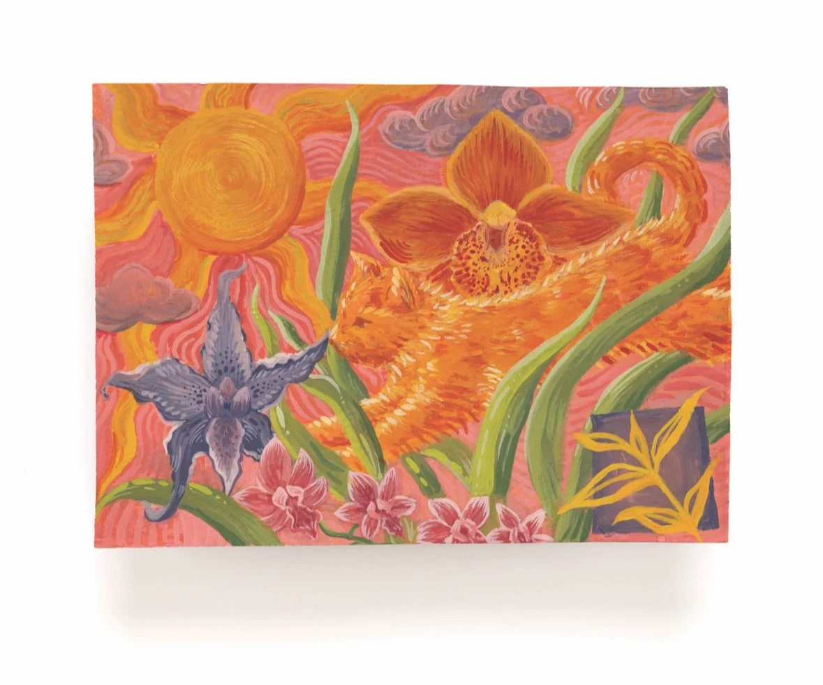 Summer, gouache on paper, 4" x 6", 2024