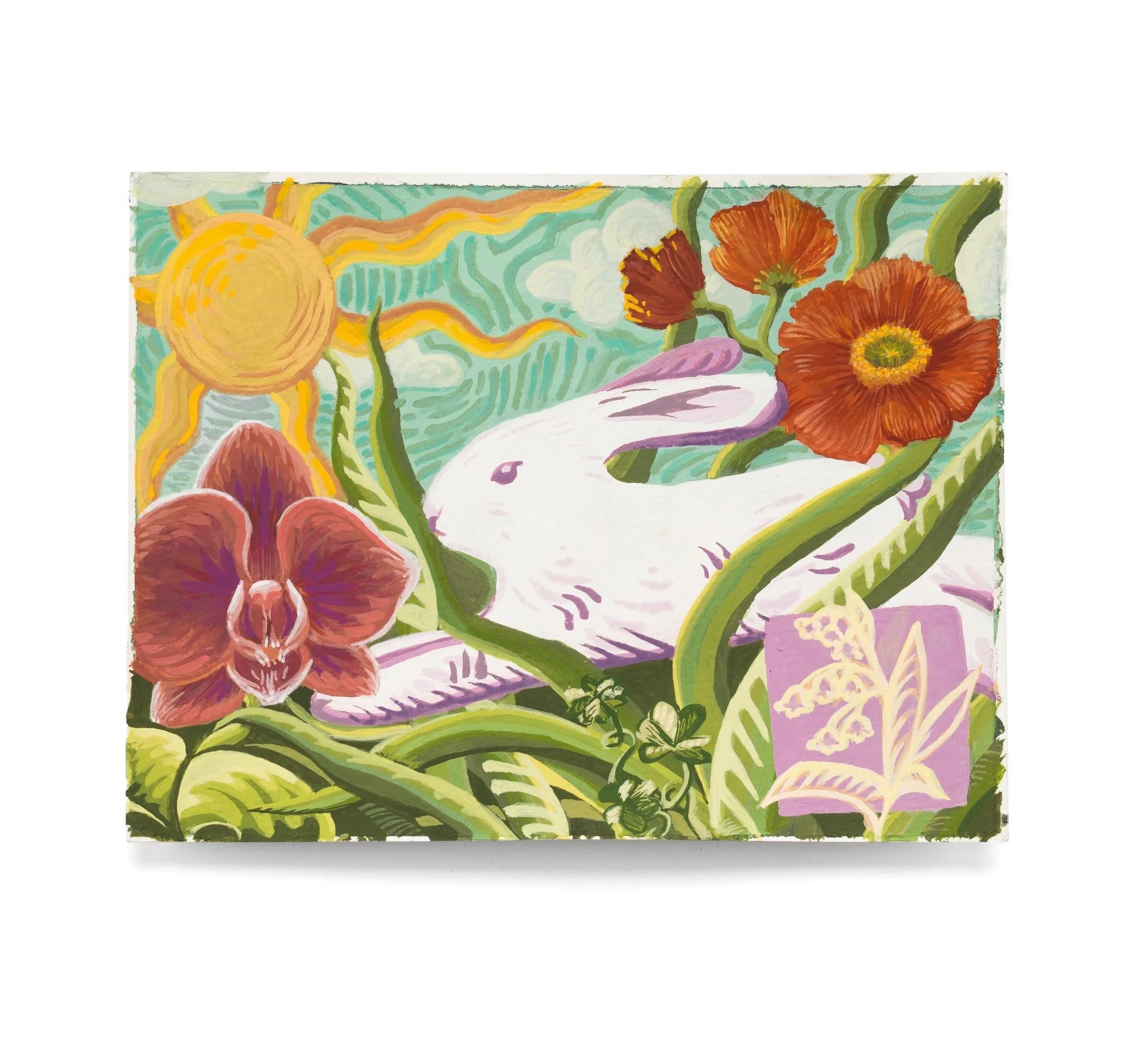 Spring, gouache on paper, 4" x 6", 2025