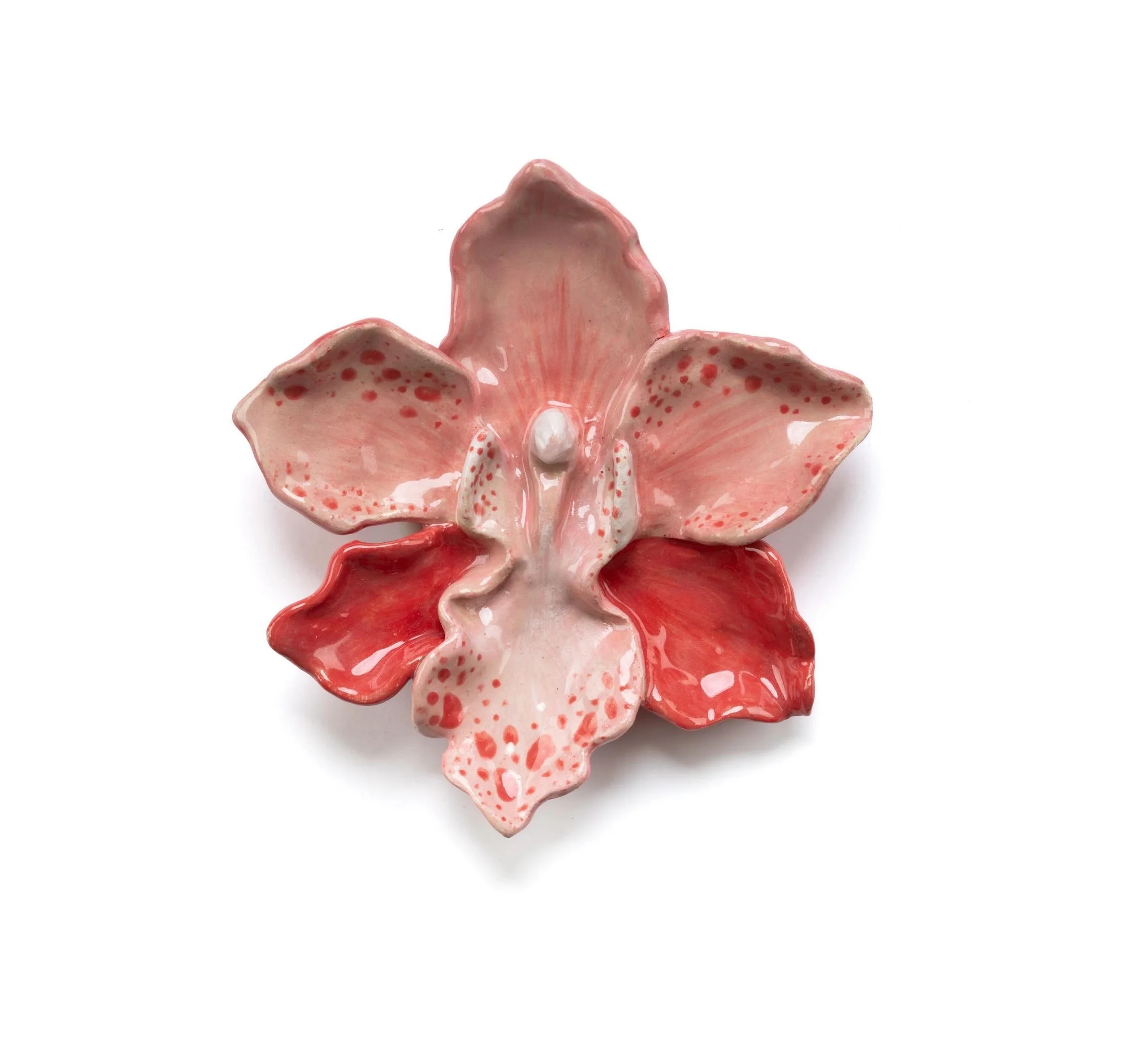Ceramic Orchid, stoneware, 5" x 5" x 1", 2025