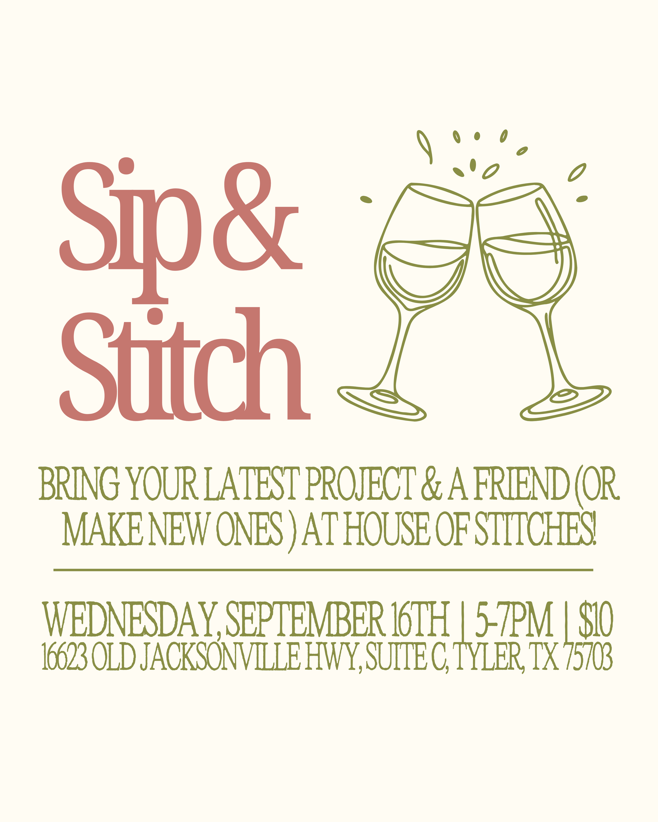 Sip & Stitch | September 16th