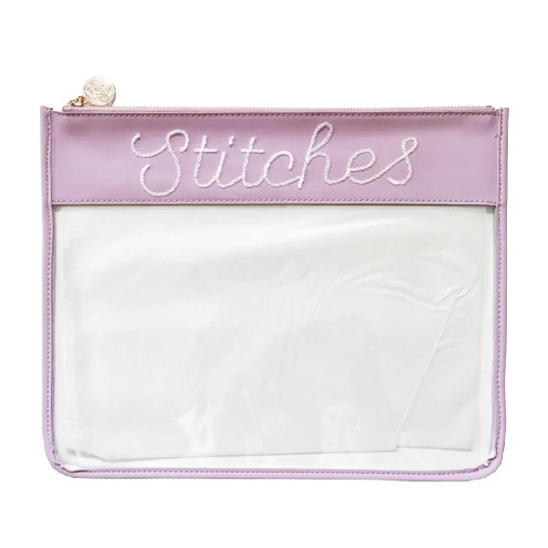 Large Printed Stitches Project Bag