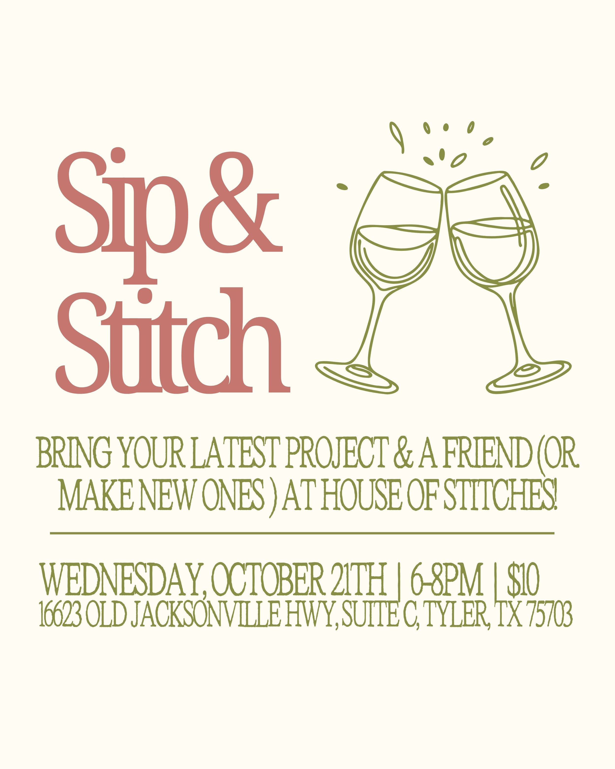 Sip & Stitch | October 21st