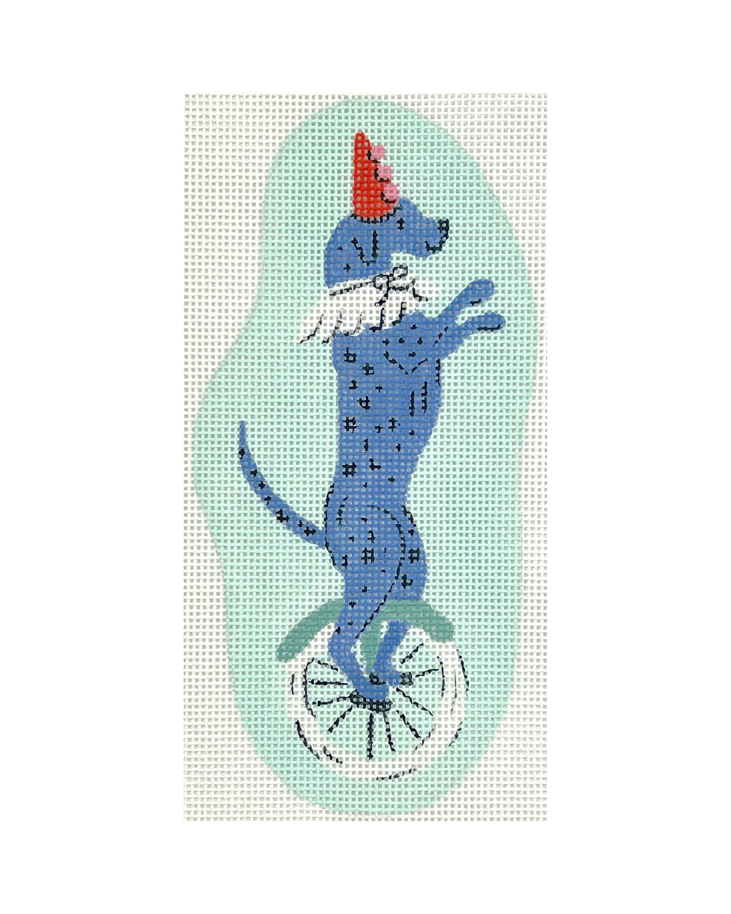 Circus Dog - Dalmation Riding Unicycle