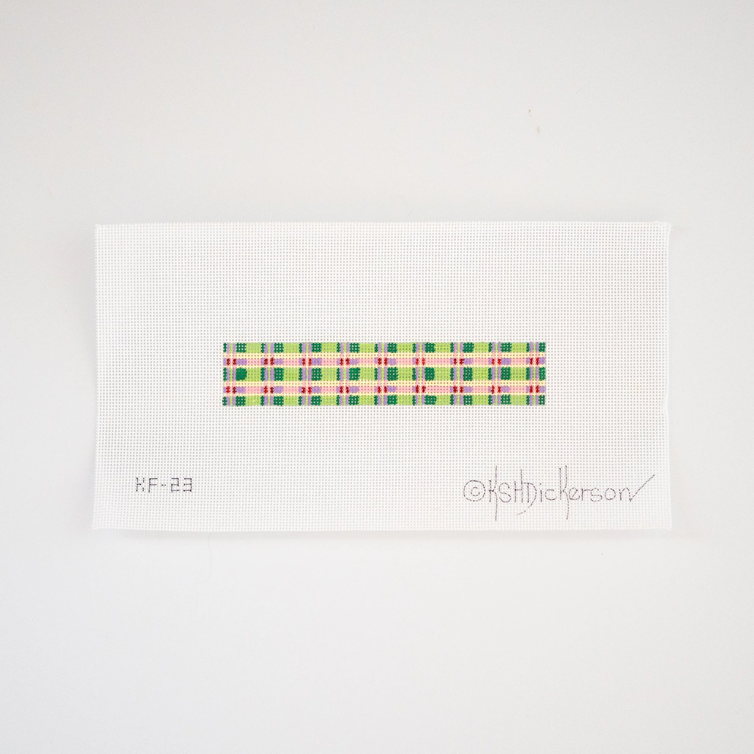 Madras Key Fob - Green/Purple/Pink