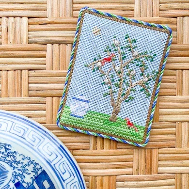 Chinoisereie Blue Silk Screen