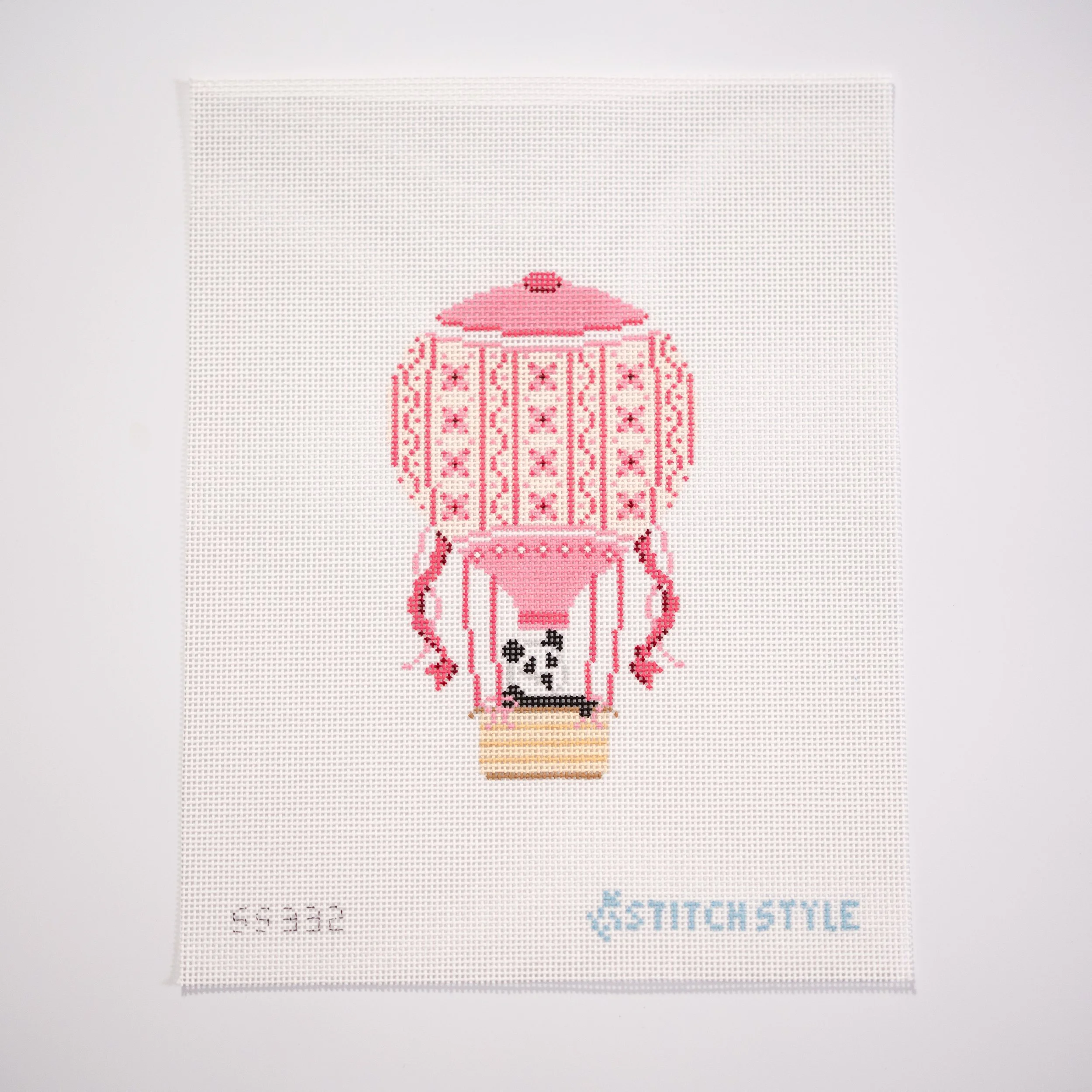 Pink Hot Air Balloon with Panda