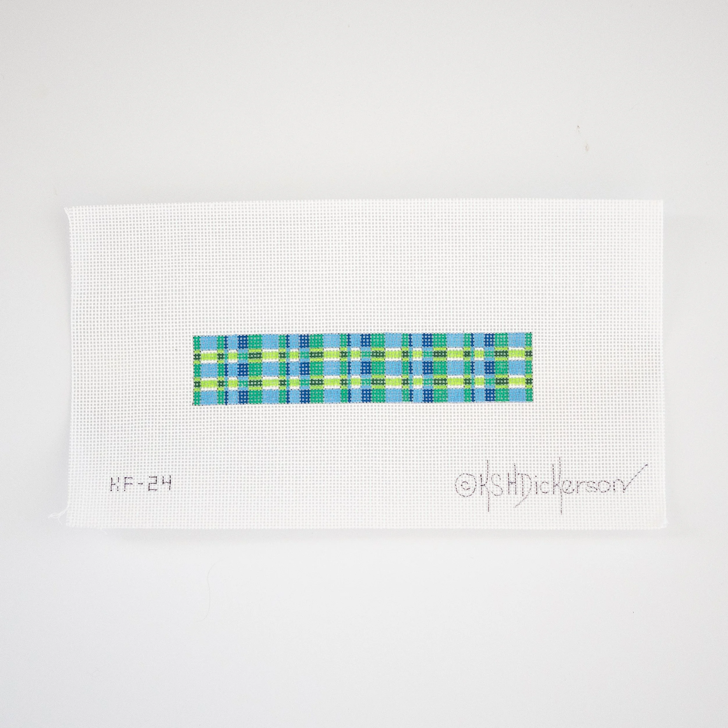 Madras Key Fob - Blue/Green