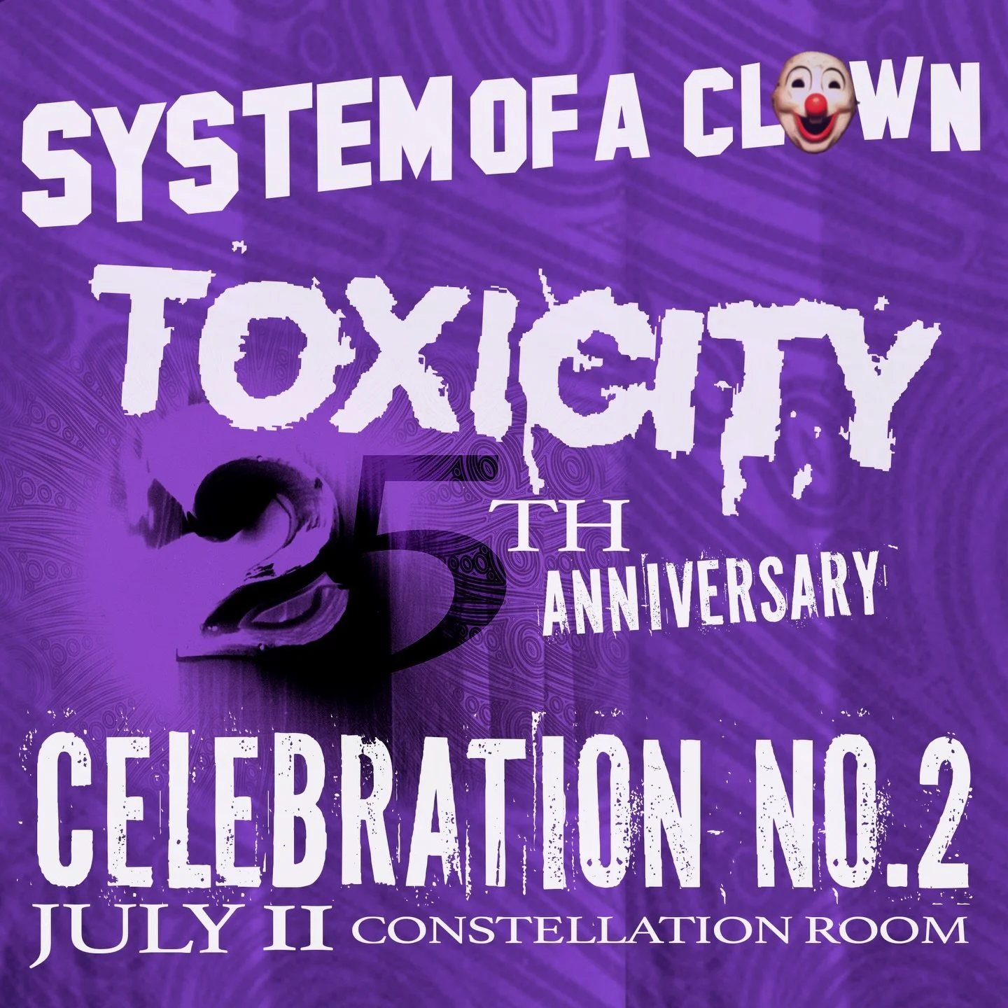 ORANGE COUNTY!! 🎪 We&rsquo;re coming right back at ya with a very social show! On Saturday, July 11 we will be at the Constellation Room @observatoryoc celebrating the 25th anniversary of Toxicity - the album that took SOAD to the stratosphere! We&r
