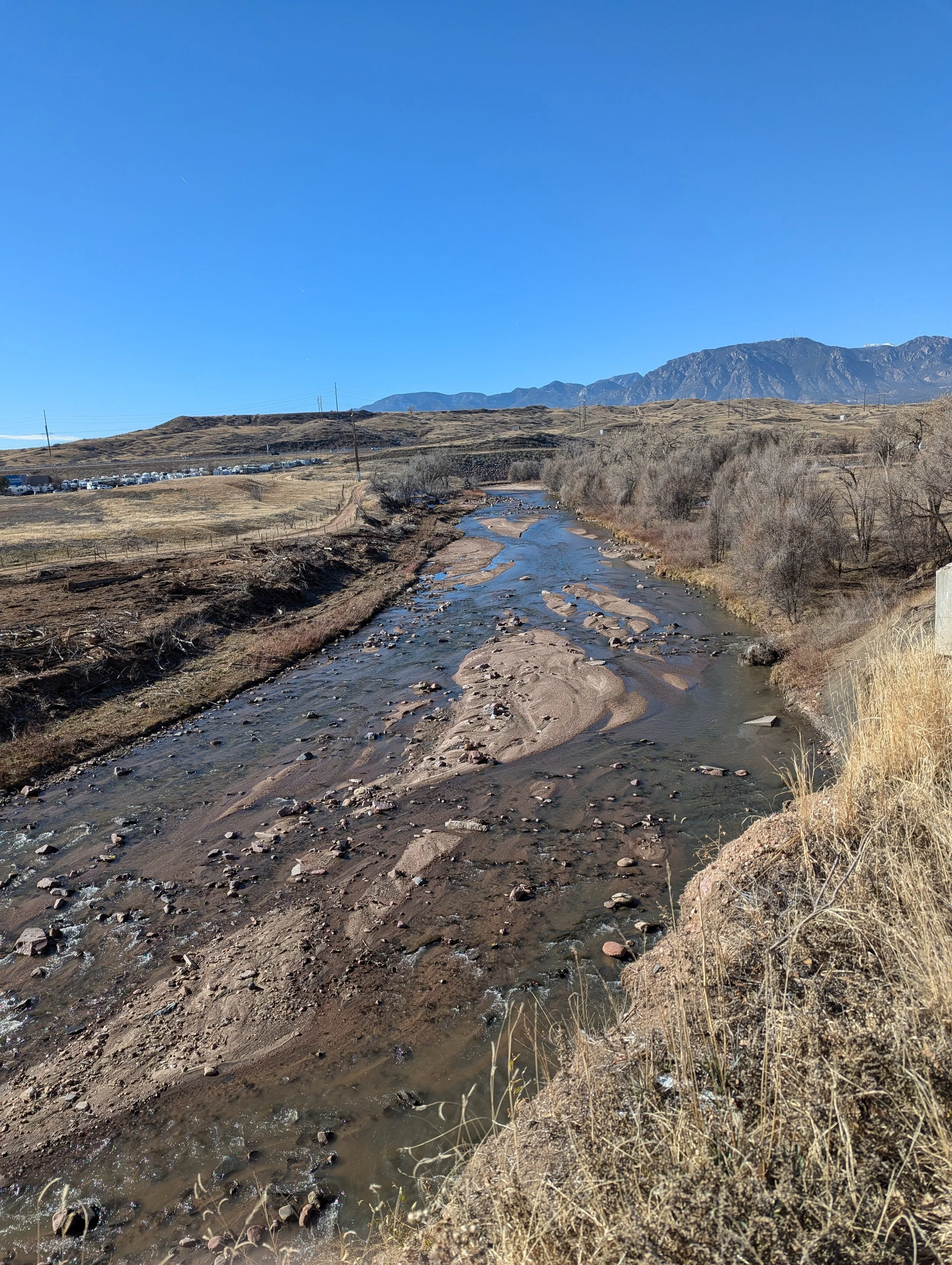 Stormwater drainage valley located in El Paso County Colorado