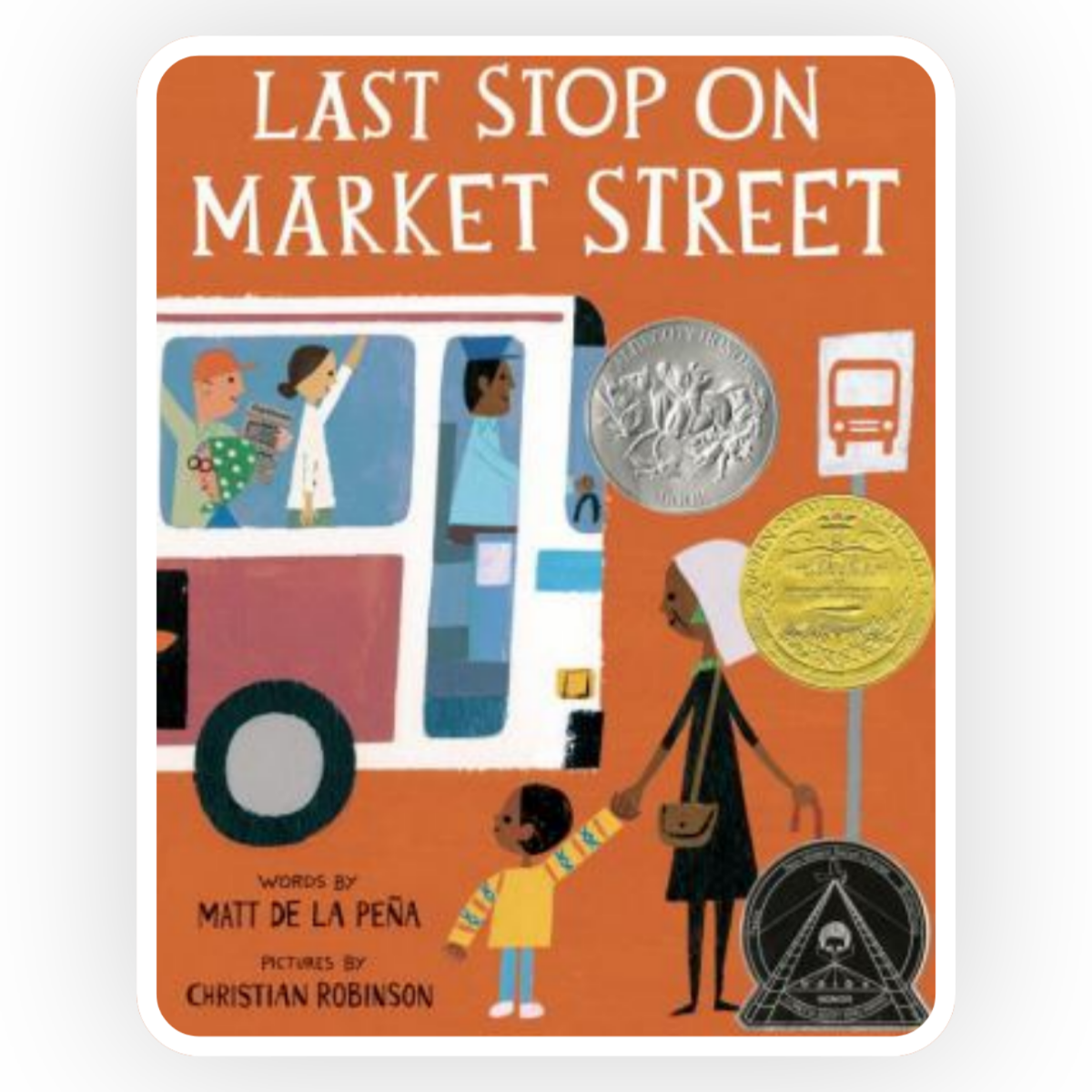  The Last Stop on Market Street  follows CJ and his grandmother as they take their weekly bus ride across town while appreciating the beauty in the world around them.
