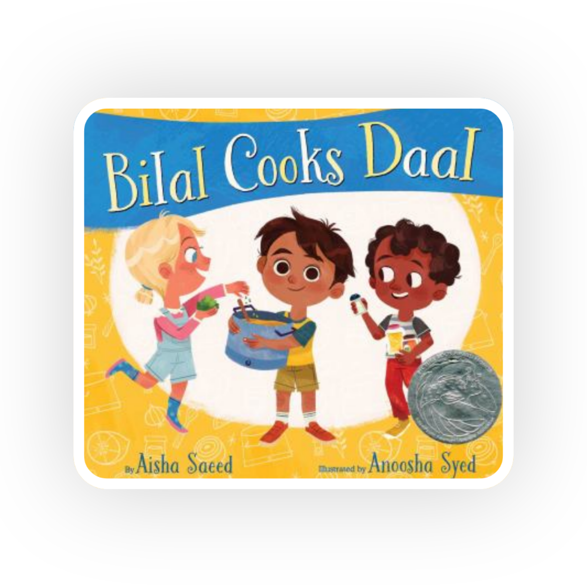  In Bilal Cooks Daal  by Aisha Saeed, Bilal shares his favorite food with his friends – Daal!
