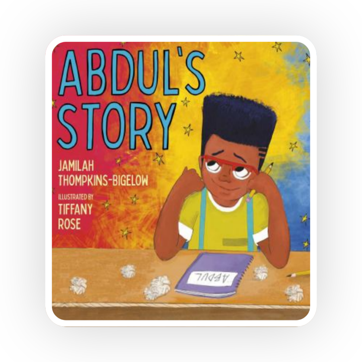 Abdul’s Story  follows Abdul as he struggles to find the words to put to paper until a new mentor helps him find his voice.