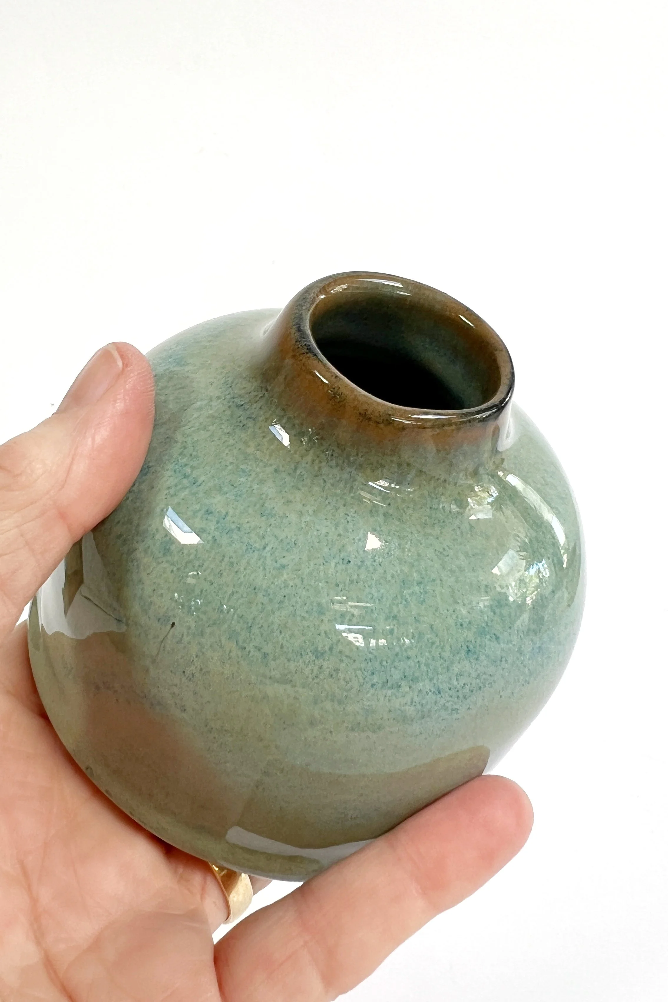 Ceramic Vase - Sage Glaze