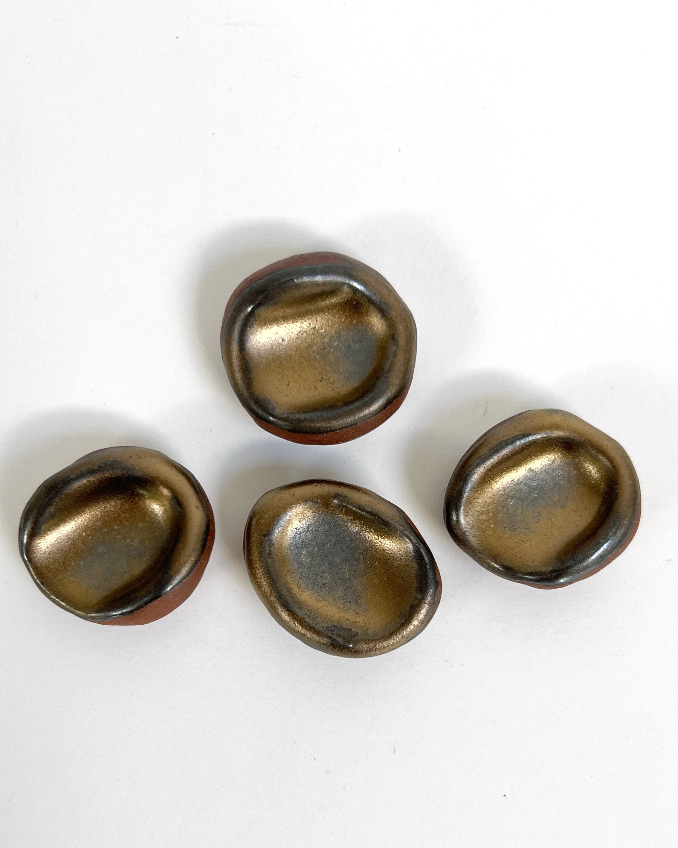 Worry Stones / Grounding Stones - Gold Glaze