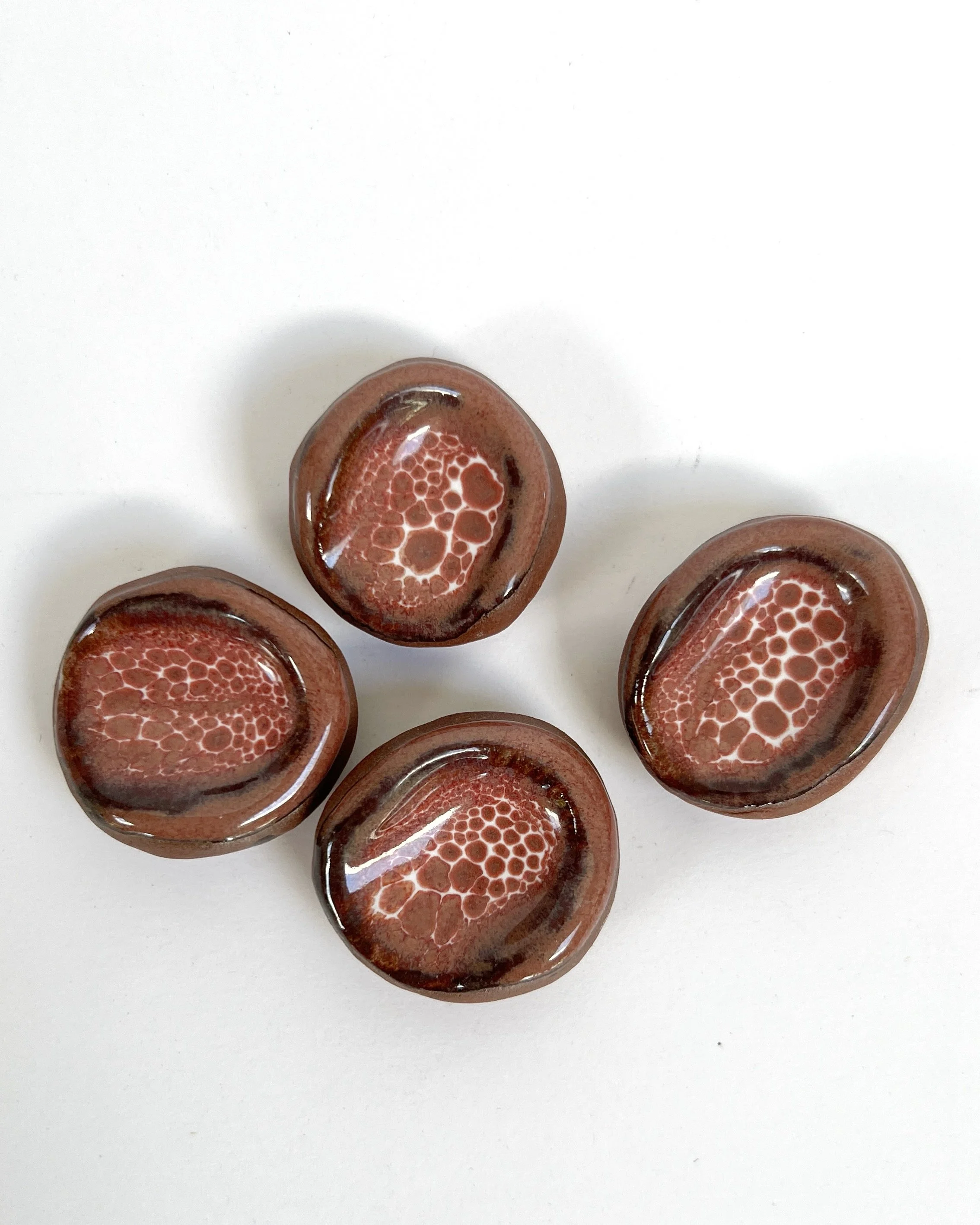 Worry Stones / Grounding Stones - Cinnamon Glaze