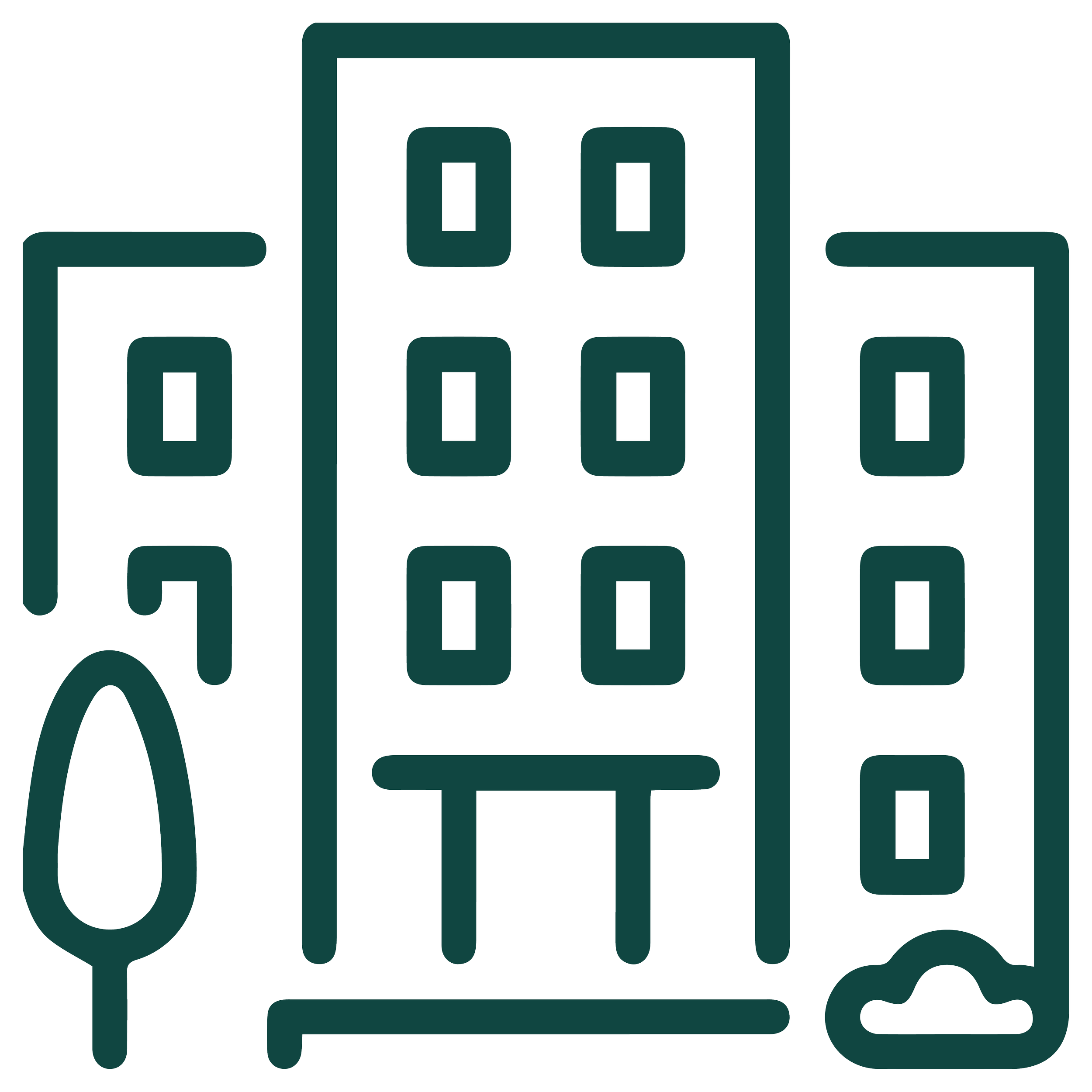 Geometric drawing of an outline square with sections divided by vertical, horizontal, and diagonal lines.