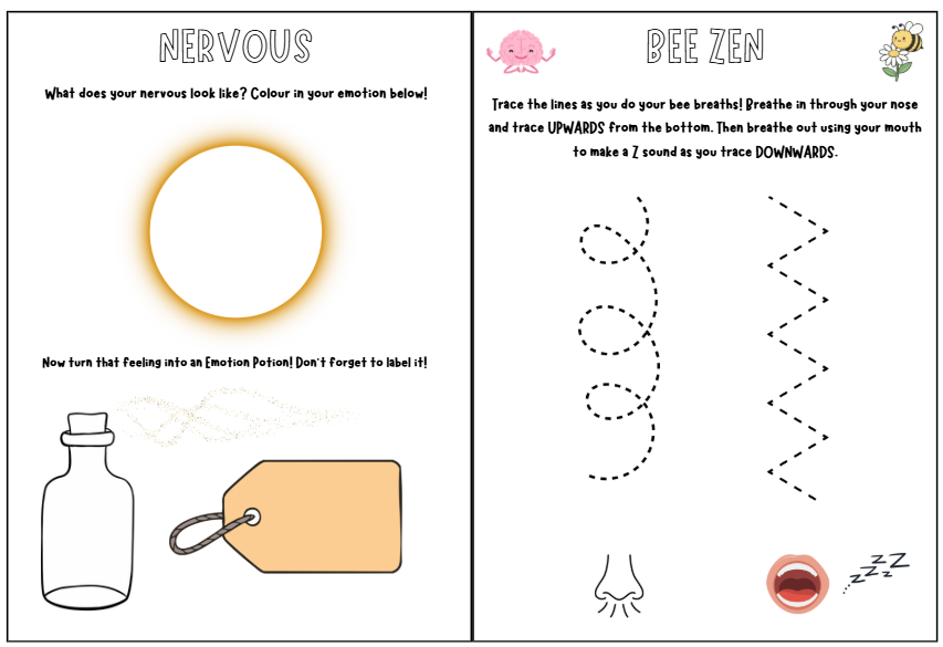 Bee Zen Worksheet (Nervous)