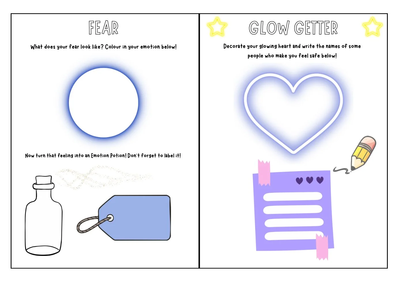 Glow Getter Worksheet (Fear of Dark)