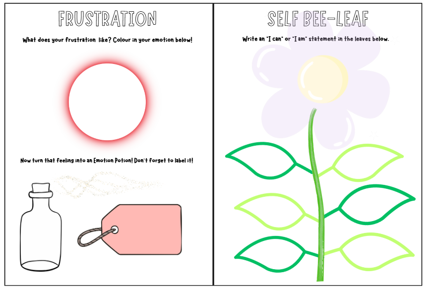 Self Bee Leaf Worksheet (Frustration)