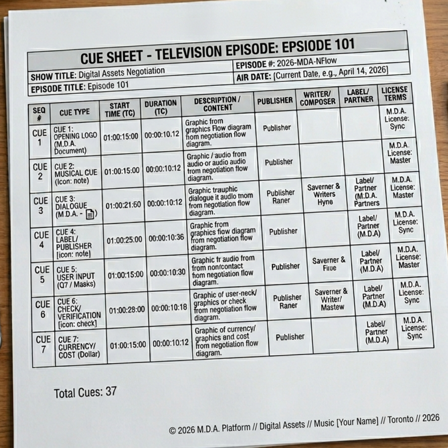 Cue Sheet Submission