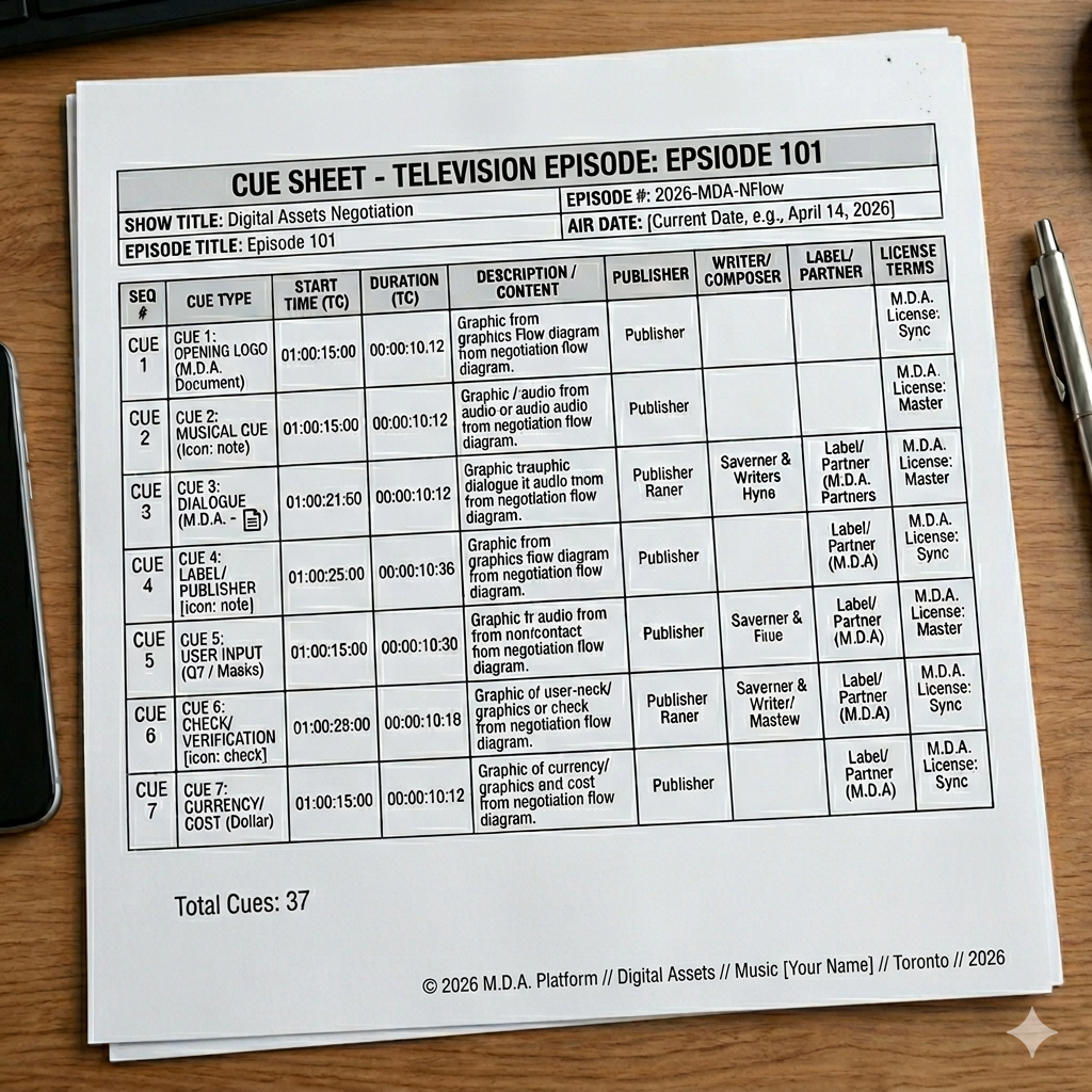 Cue Sheets Submission