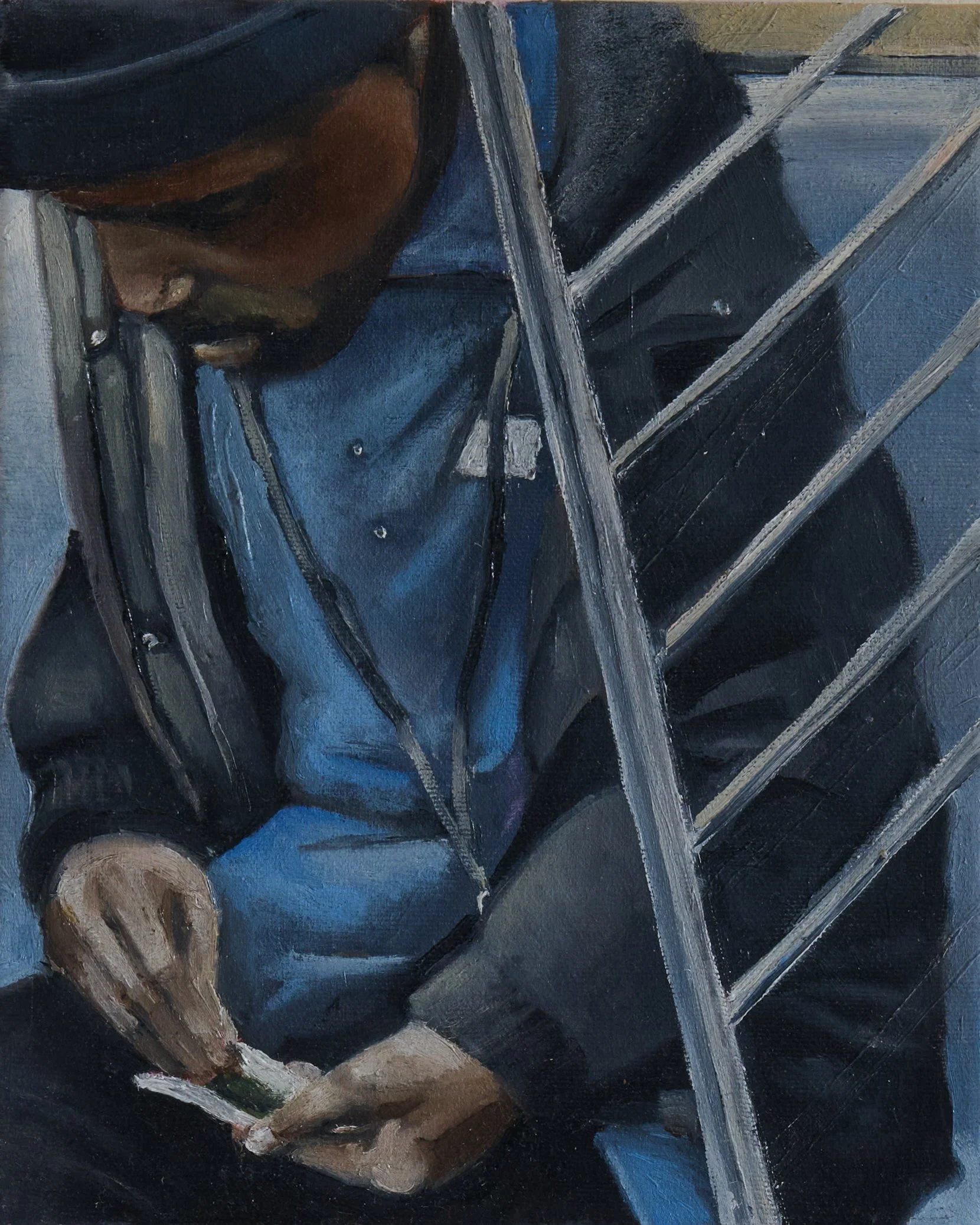 I hate smoking weed, I’m glad it’s legal though - 2025, 8 x 10 Oil on canvas