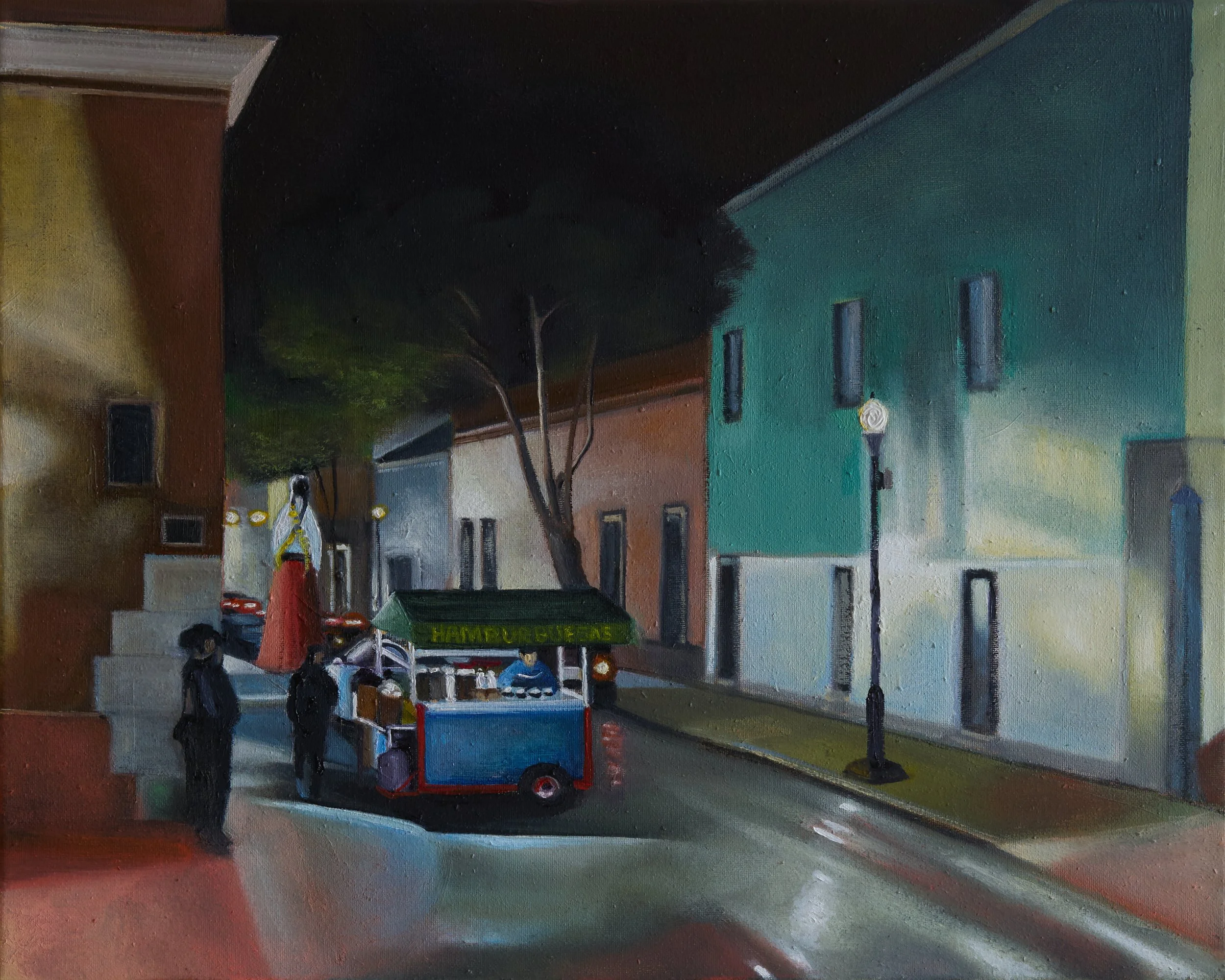 Hamburguesas Oaxaqueños - 2026, 16 x 20 Oil on canvas 