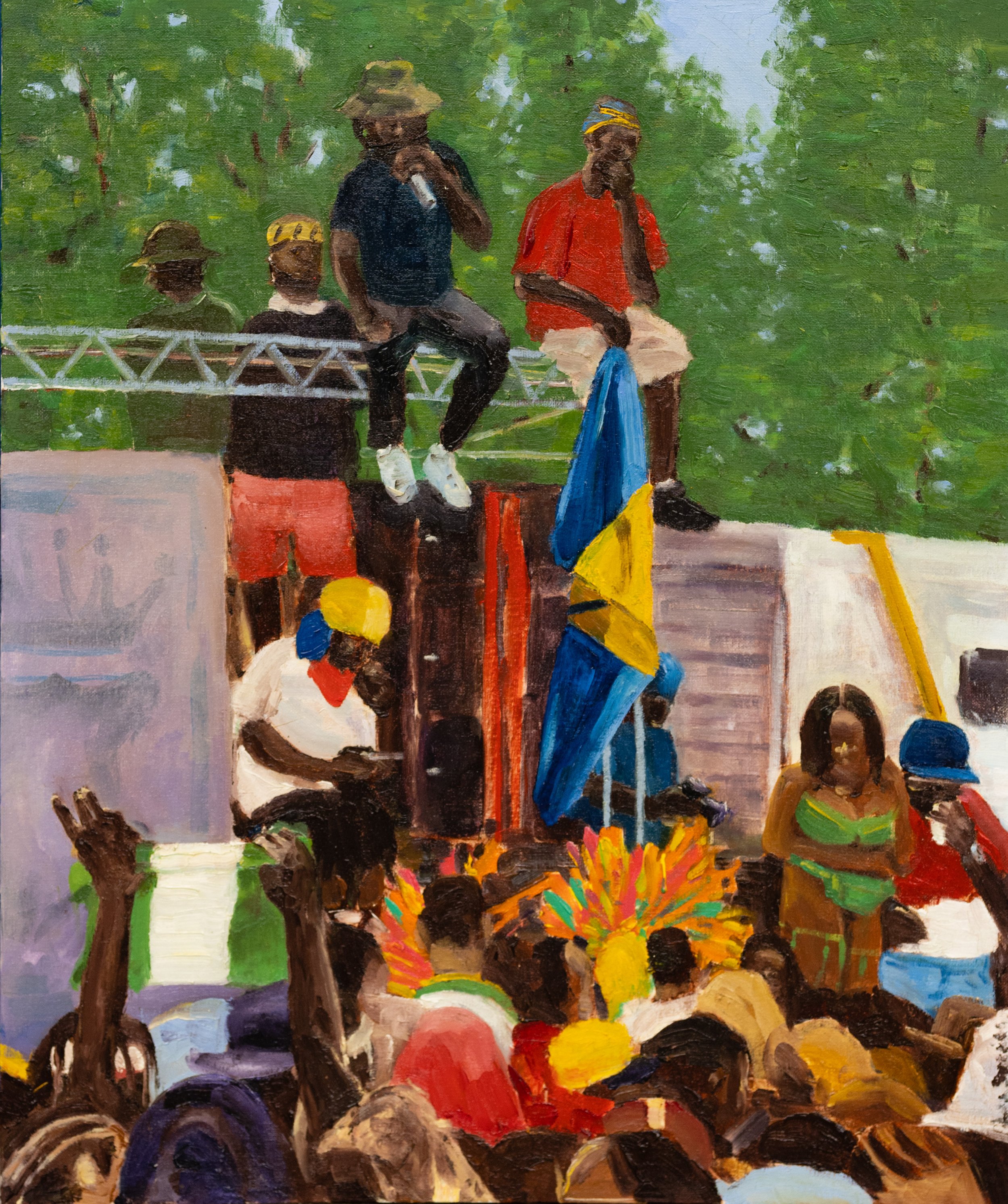 West Indian Day Parade - 2022, 20 x 24 Oil on canvas