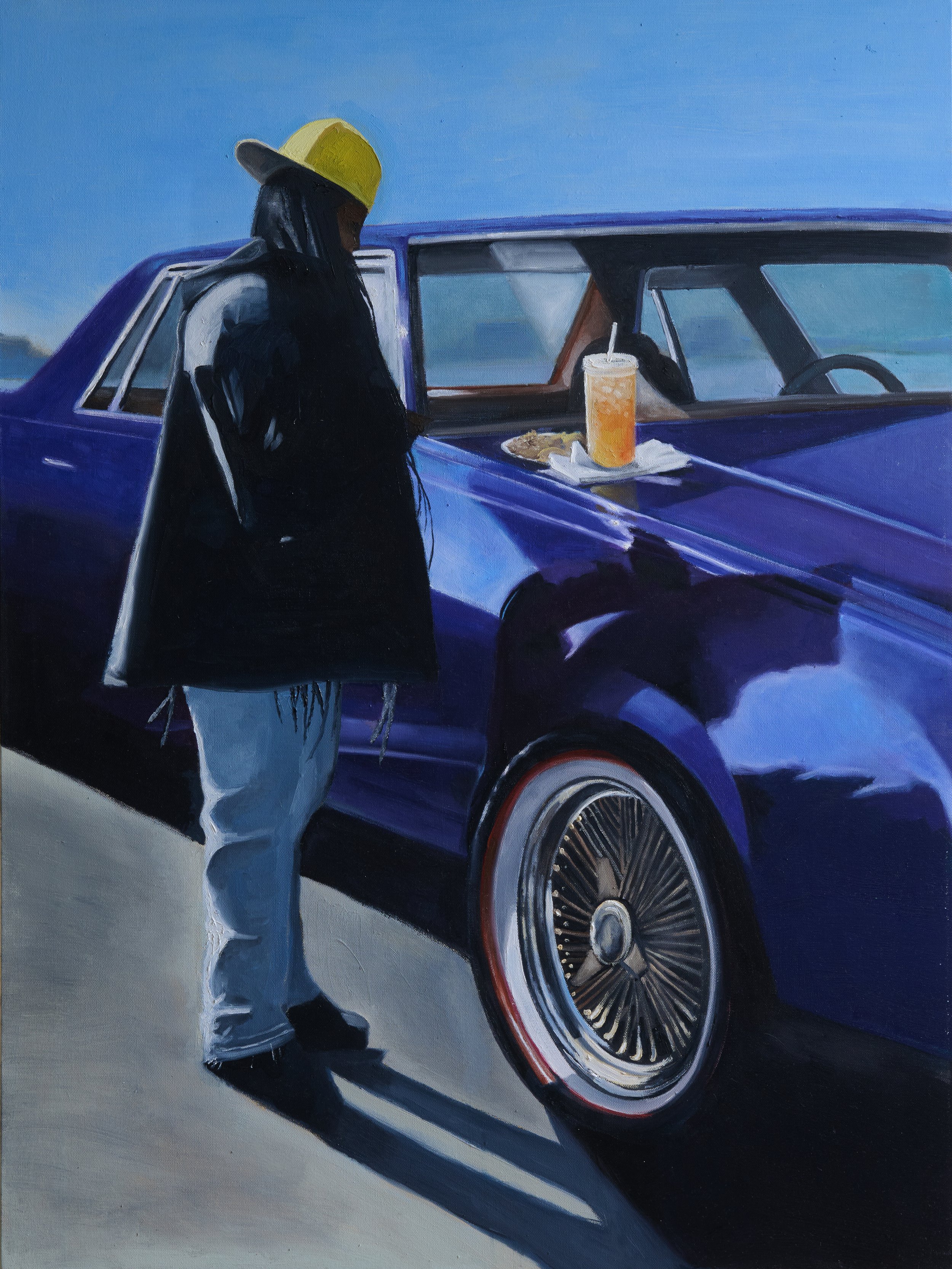 Tacos on the Scraper - 2025, 30 x 40 Oil on canvas