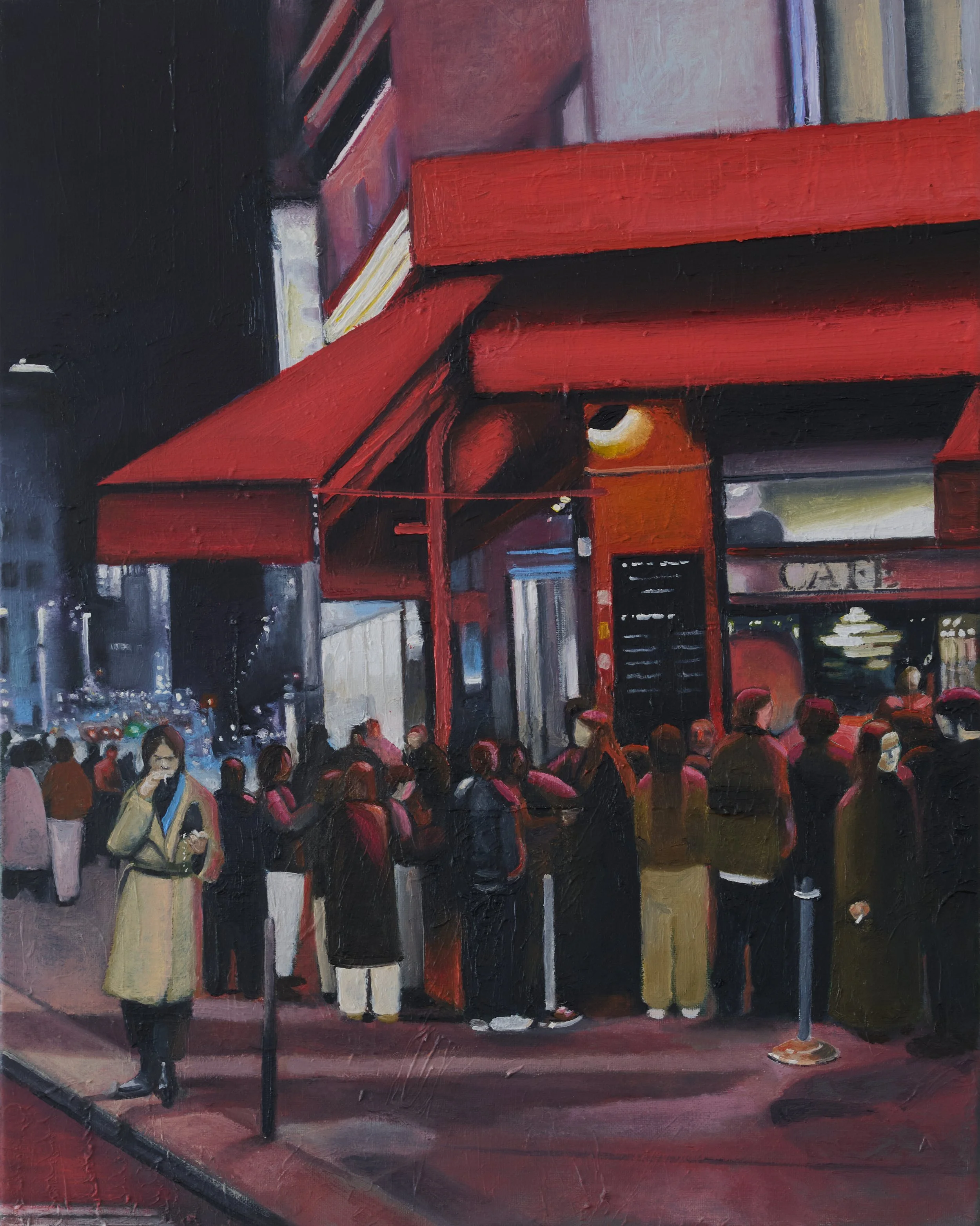 Heading home, Paris by night - 2026, 16 x 20 Oil on canvas