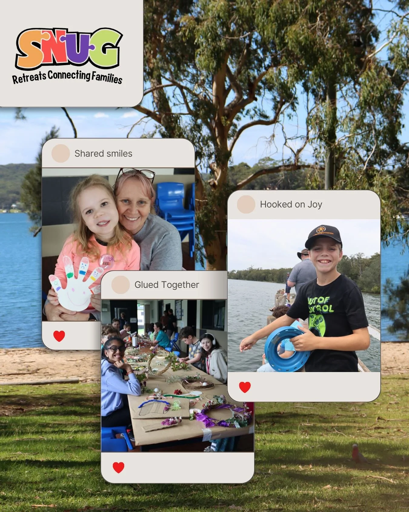At our SNUG Retreats, families living with the challenges of having a child (or children) with a rare condition come together to enjoy quality time ⛺️, create joyful memories 📸, and connect with other families who truly understand 🤝✨

Our retreats 