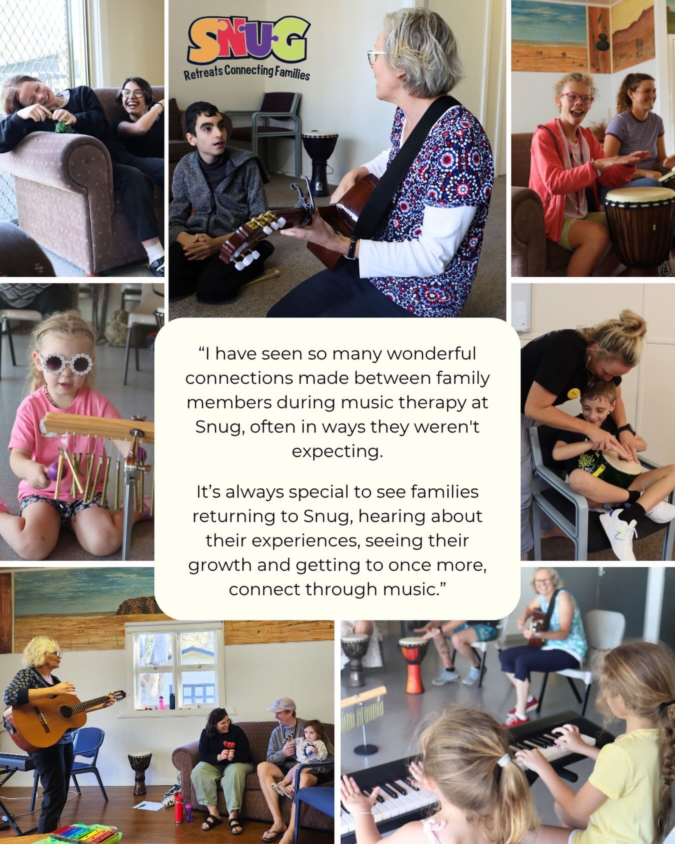 🎶 Music therapy has been a much-loved part of the SNUG program since 2009, and we&rsquo;re so fortunate to partner with Susan from Newcastle Music Therapy to bring joy to our families through sound and movement. 

In Susan&rsquo;s words:
&ldquo;It h