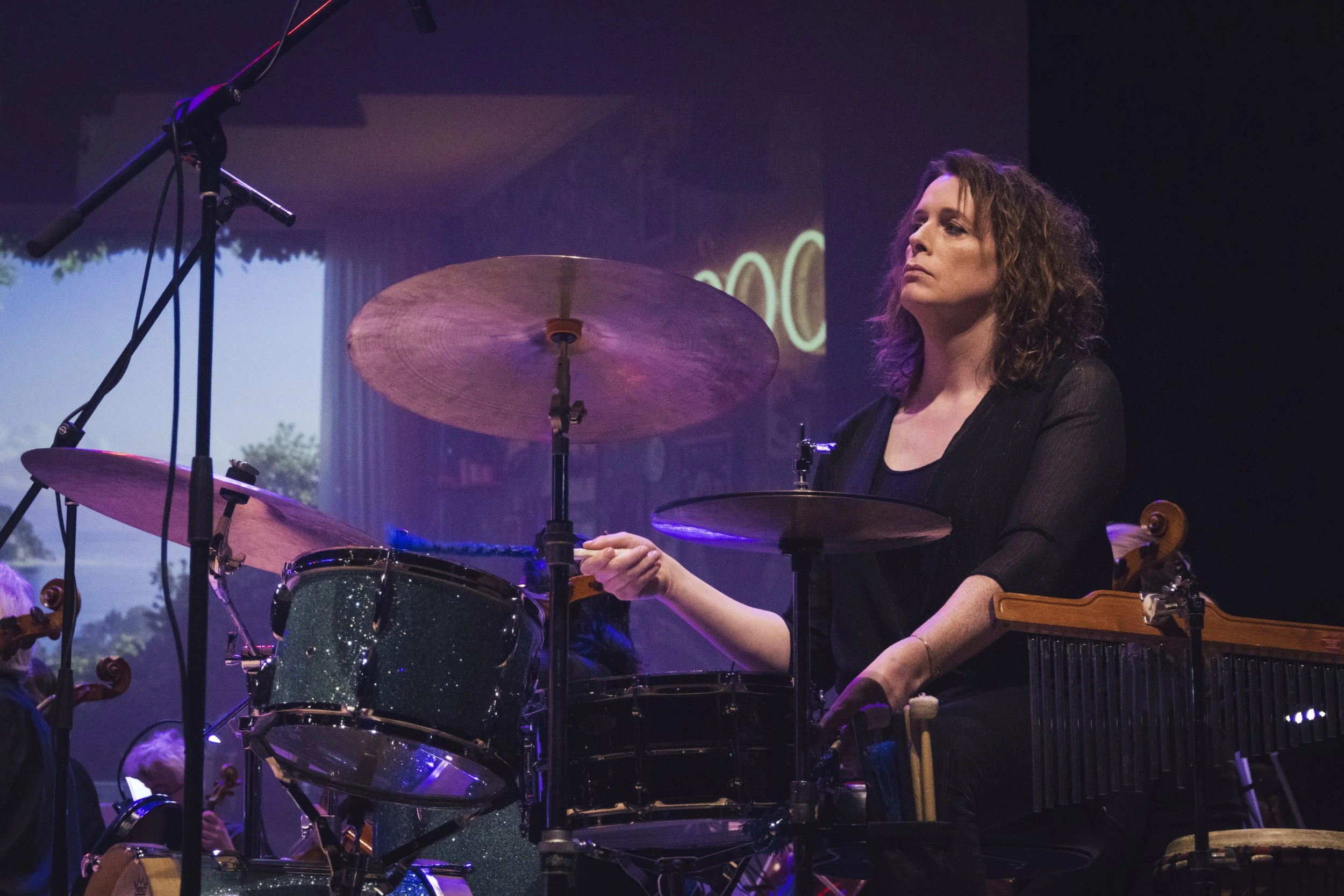 with Daisy Chute and Ed Blunt in Milton Keynes, 2025. By Rachel Oates