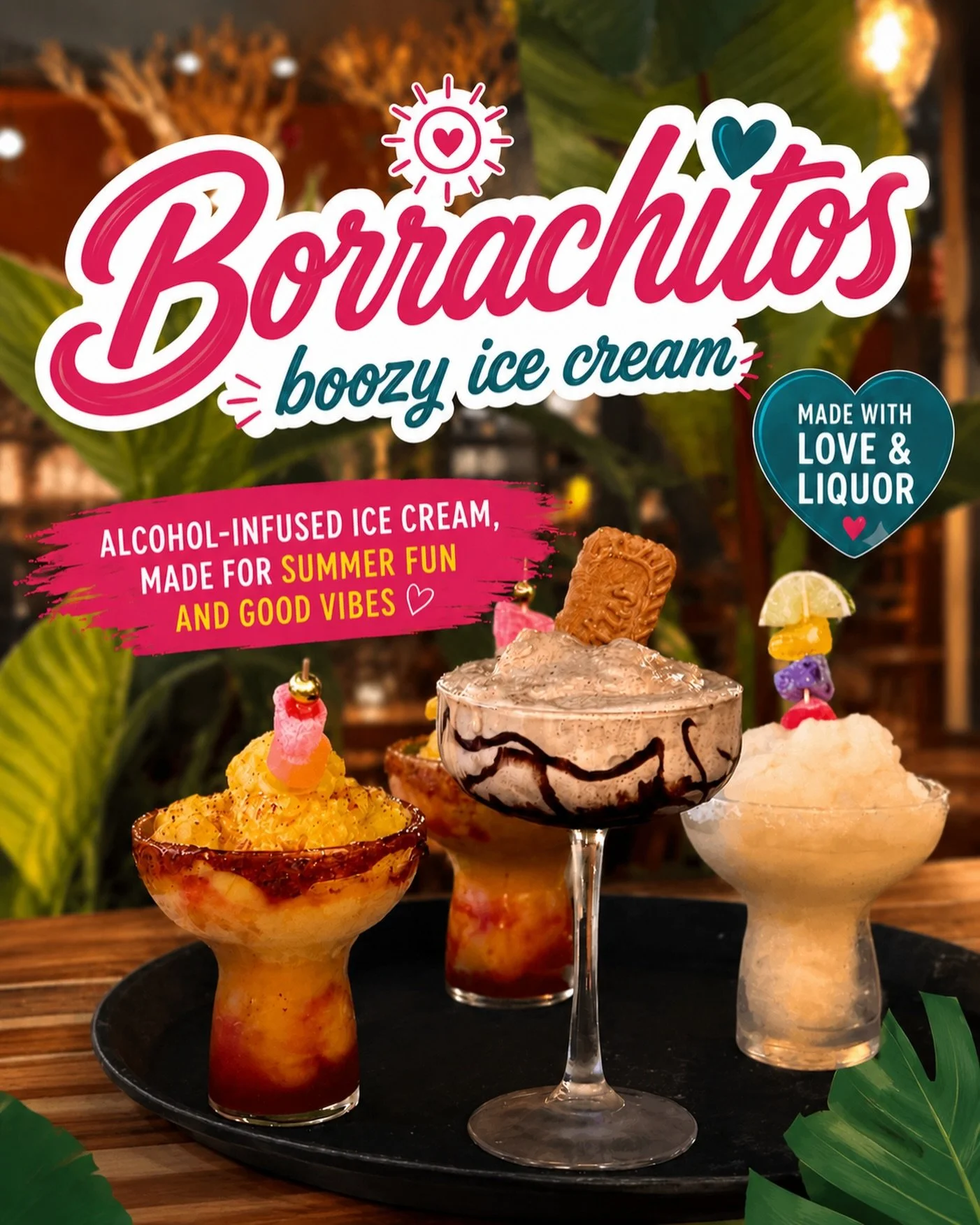 ☀️ Scoop, sip, repeat. 🍦🥂
Meet Borrachitos&mdash;our boozy ice cream made for sunshine, good vibes, and unforgettable nights. 🌴✨

Whether you&rsquo;re craving something fruity, creamy, or frozen, we&rsquo;ve got the perfect buzz waiting for you. ?