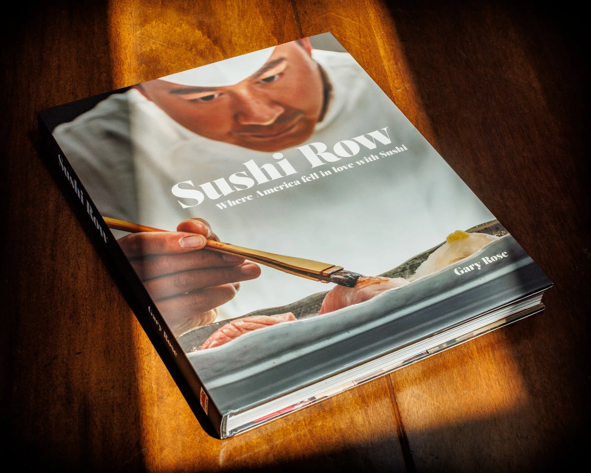 Coffee table book titled "Sushi Row," which journals the stories and history behind Sushi Row through beautiful imagery and interviews with the chefs and restaurateurs of Sushi Row #SushiLovers #StudioCity #garyrosephotography @sushirow #SushiLover #