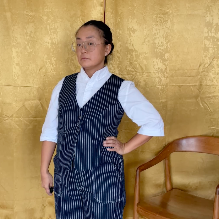 Navy Pinstripe Waistcoat