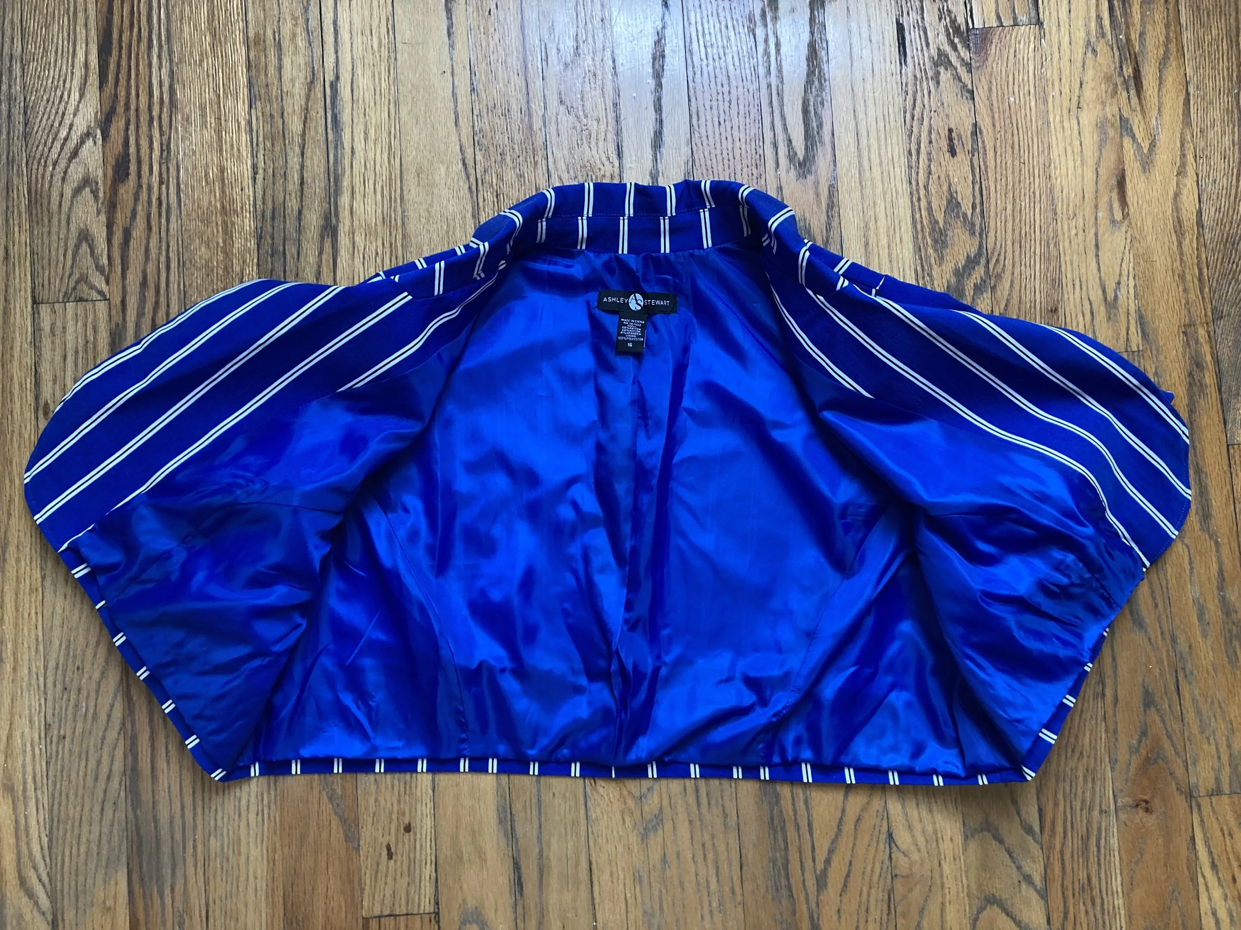 240604 Cobalt Stripe Crop Blazer Finished 4.JPG