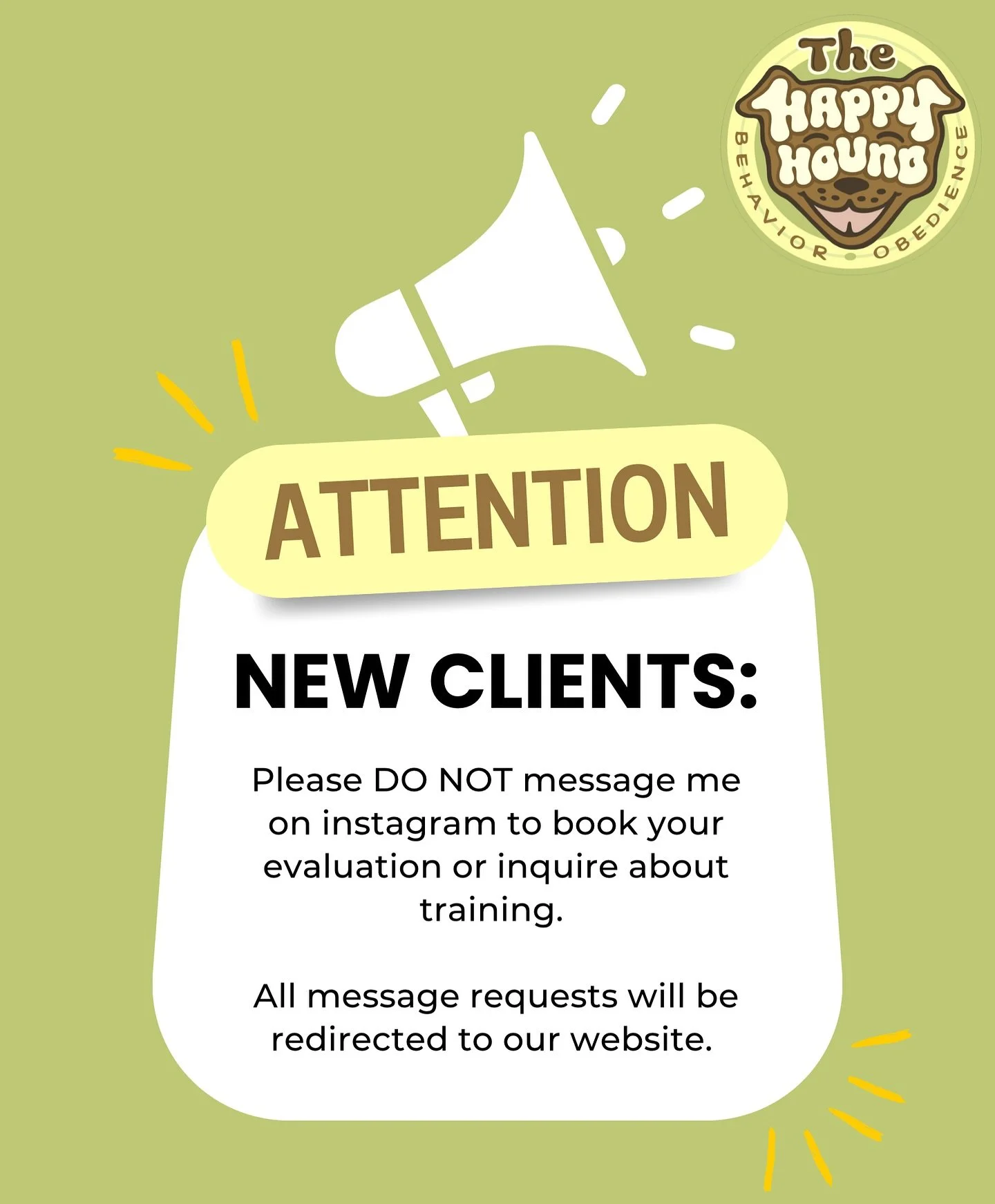 ✨ A gentle reminder for new clients! ✨
I&rsquo;m just one person managing training, client communication, scheduling, and everything in between - which means it&rsquo;s really important that all new inquiries go through my website.

I&rsquo;ve spent 