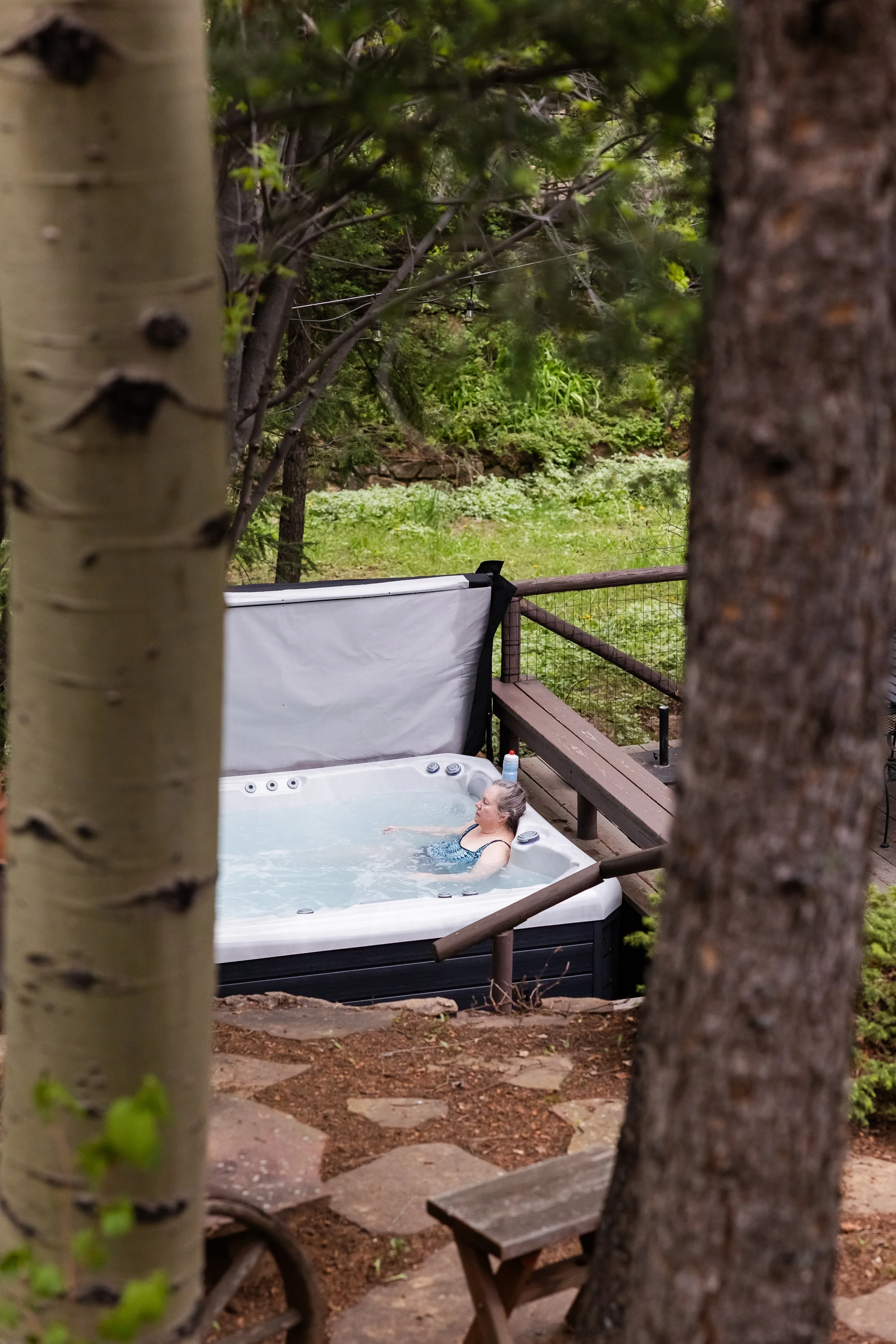 Hot tub in a Colorado mountain retreat