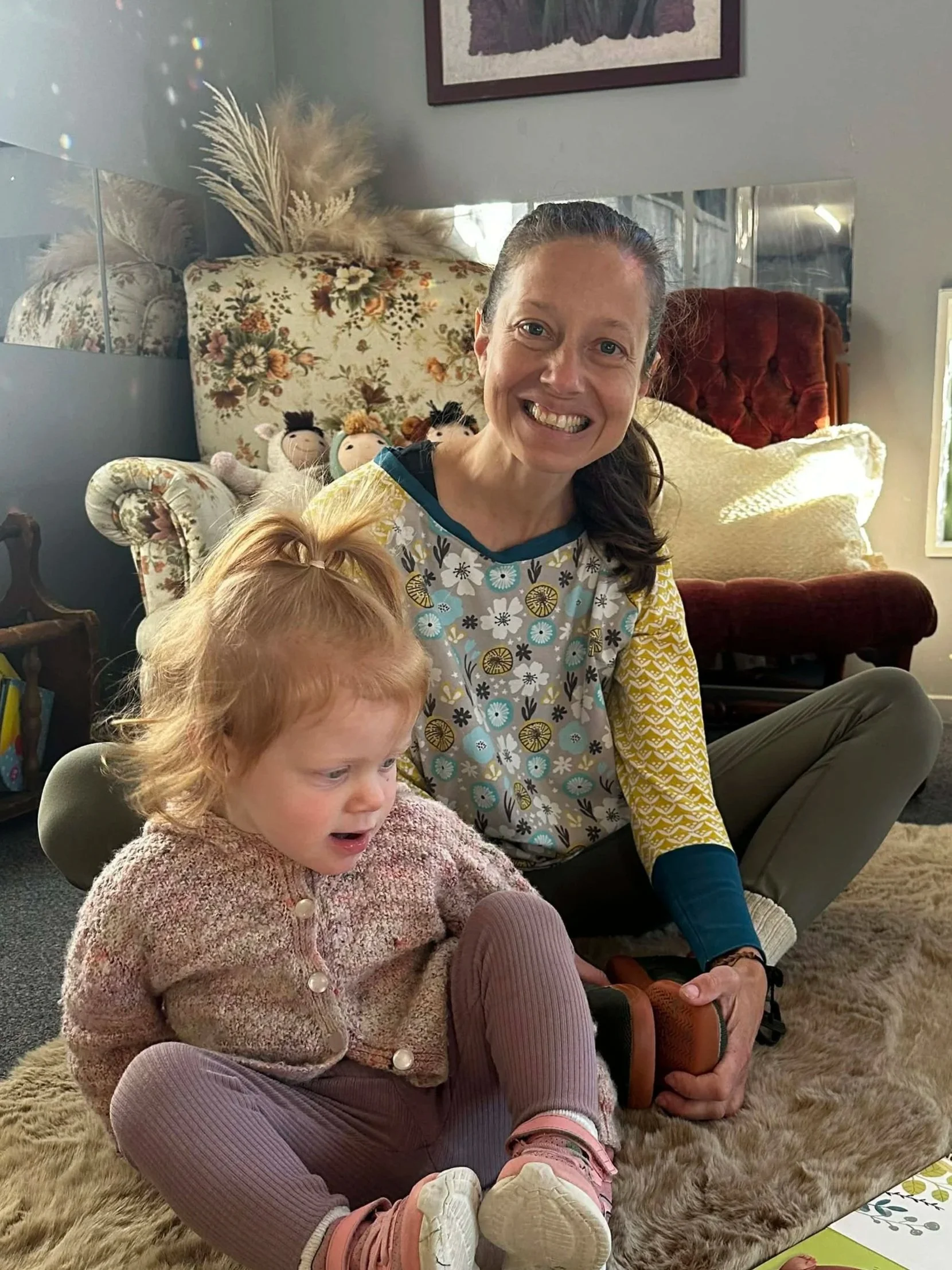 Early childhood teacher at Country Wonders childcare centre supporting children in Loburn near Rangiora