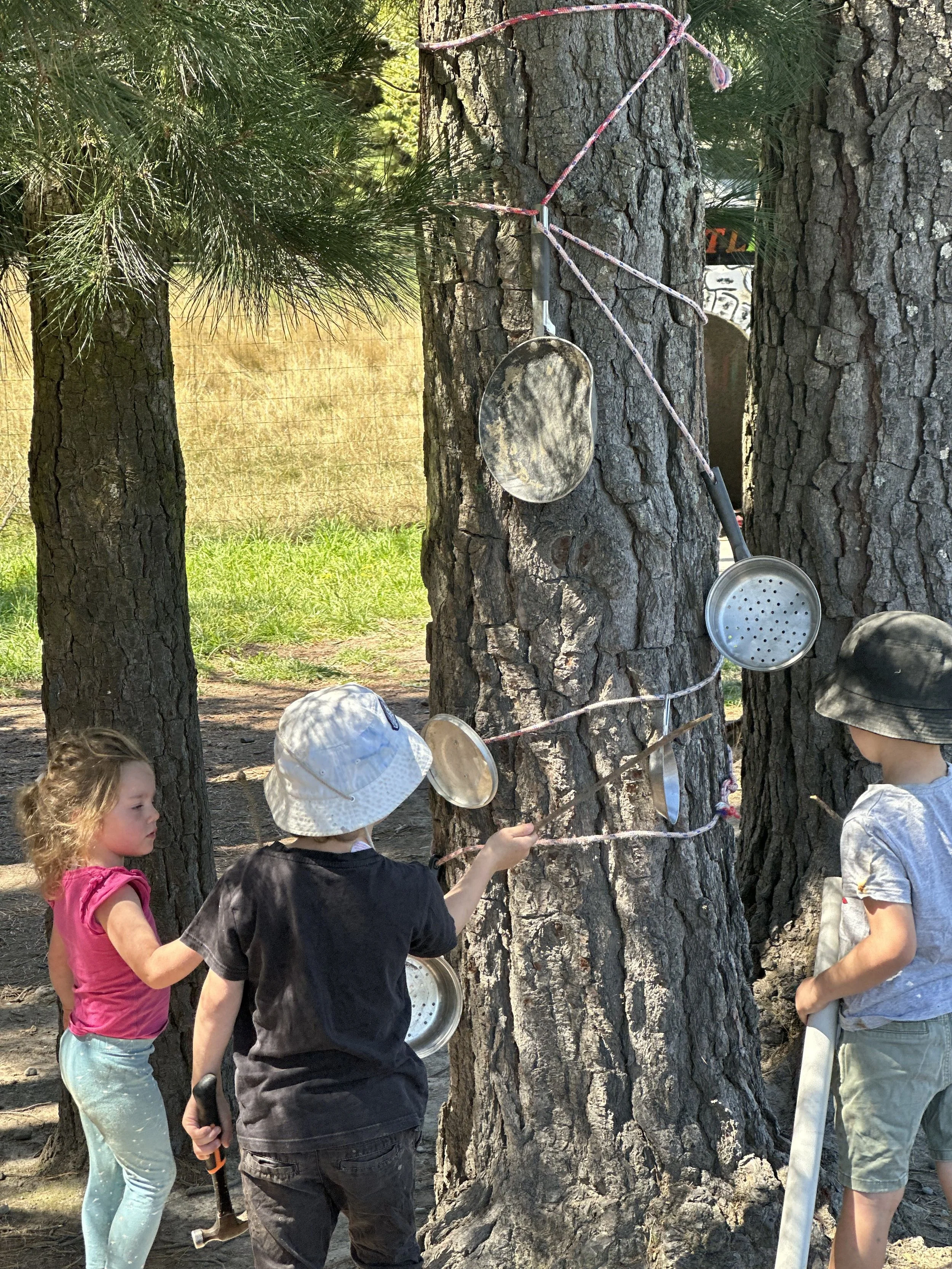 Outdoor learning at Country Wonders childcare centre near Rangiora