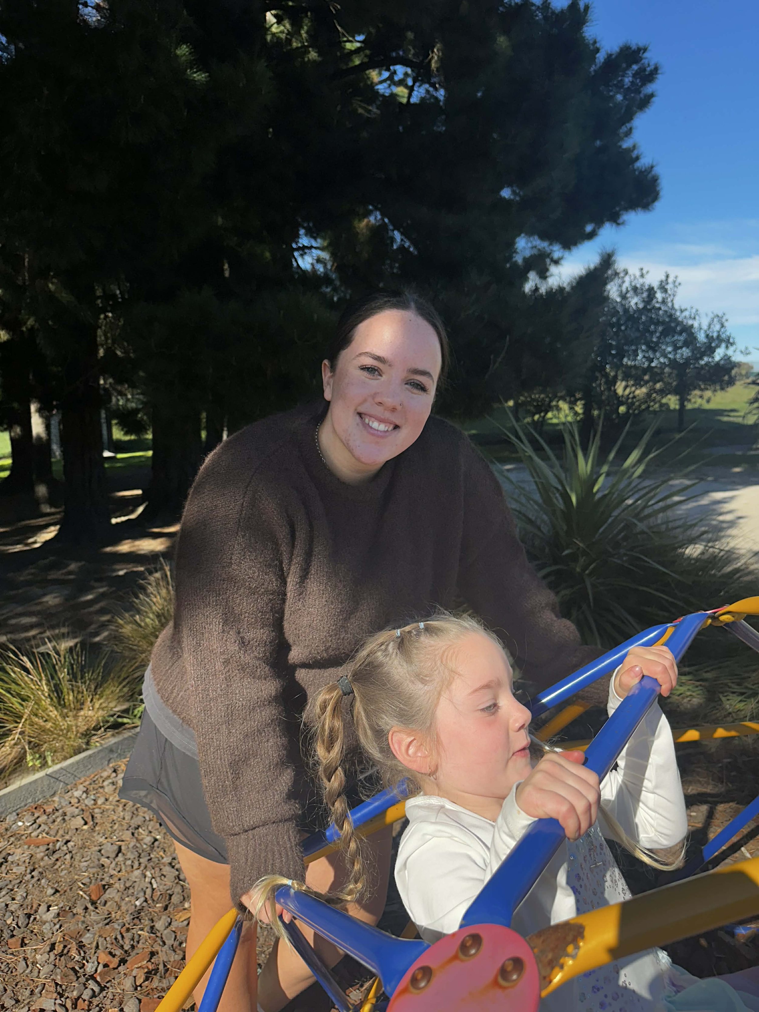 Early childhood teacher at Country Wonders childcare centre supporting children in Loburn near Rangiora