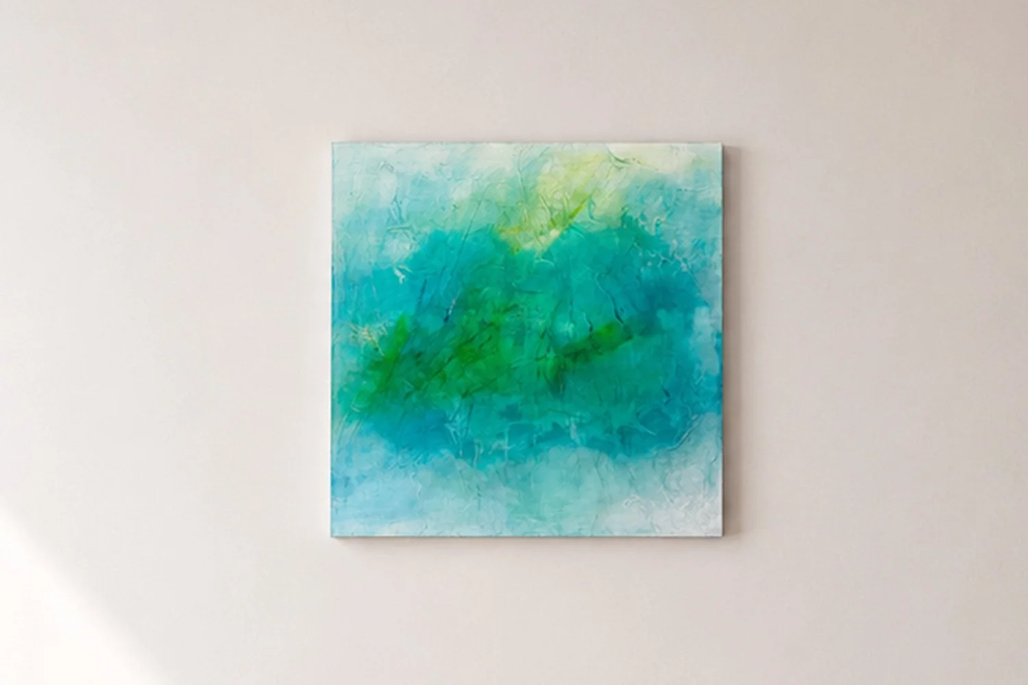 Tiffany Blue- Mixed Media Acrylic on Canvas-36" X 36"