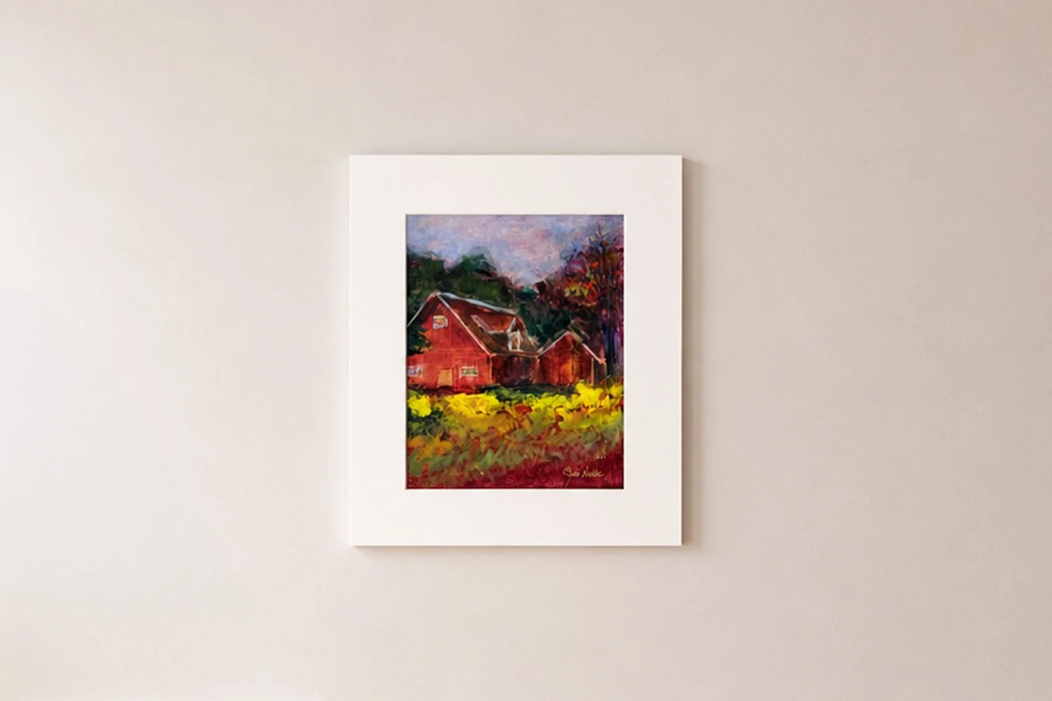 Light of Dusk — Acrylic on board, 10 in x 12 in w/o mat, 14 in x 16 in with mat 