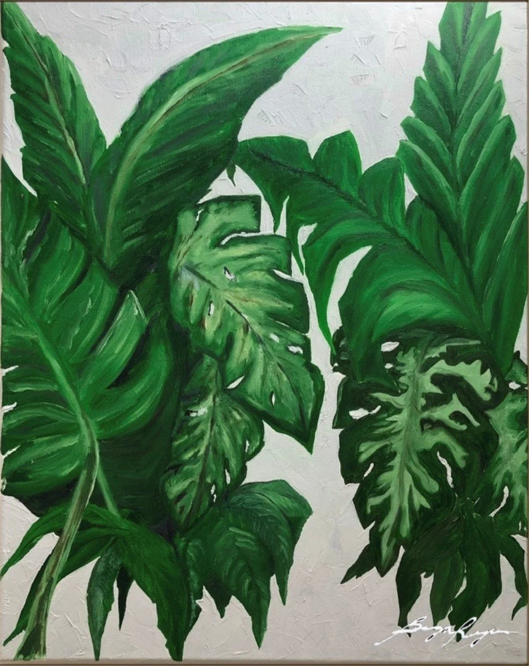 "Zen in Green" - Canvas Print